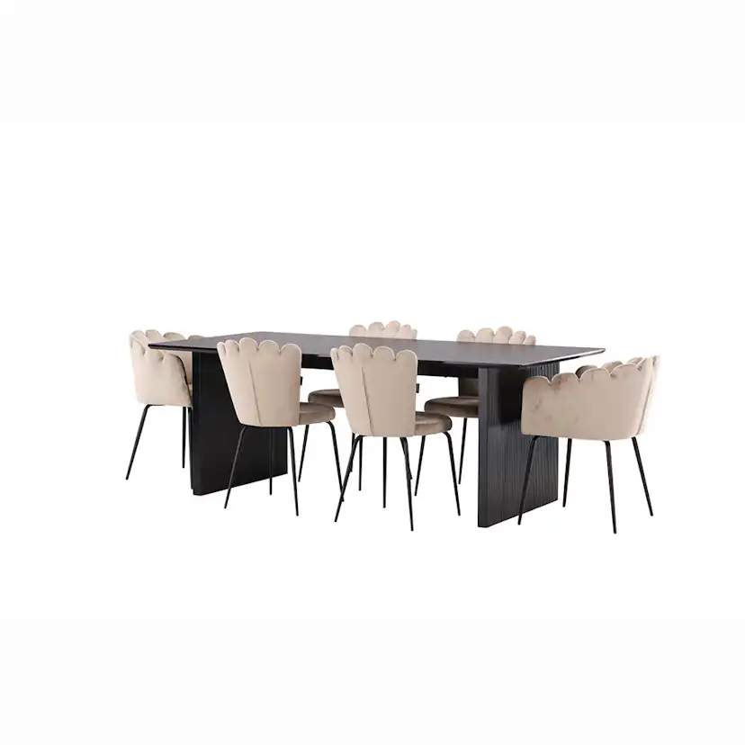 Spisegruppe Venture Home Vail med 4 Limhamn Light Stoler