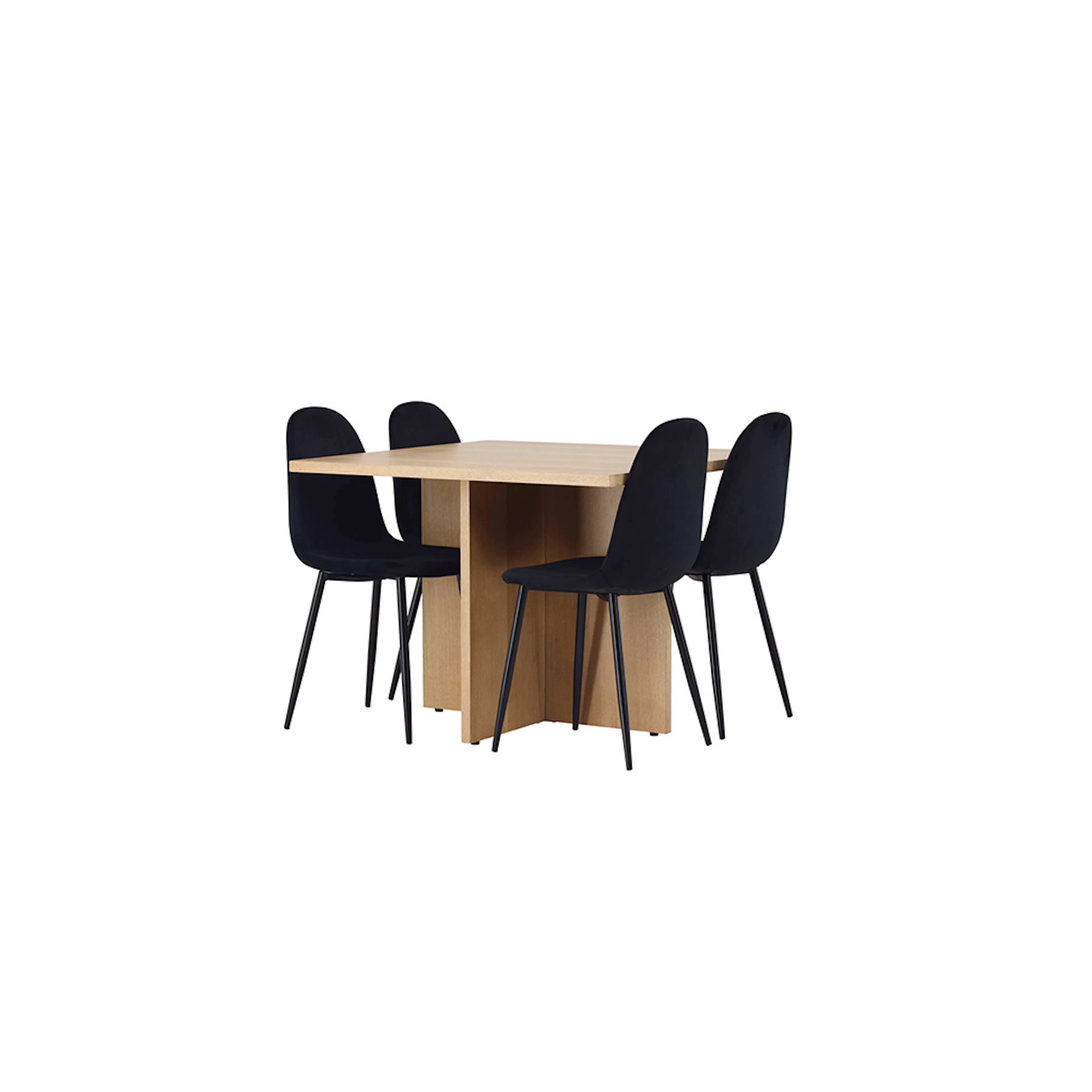 Spisegruppe Venture Home Leo med 4 Polar Stoler