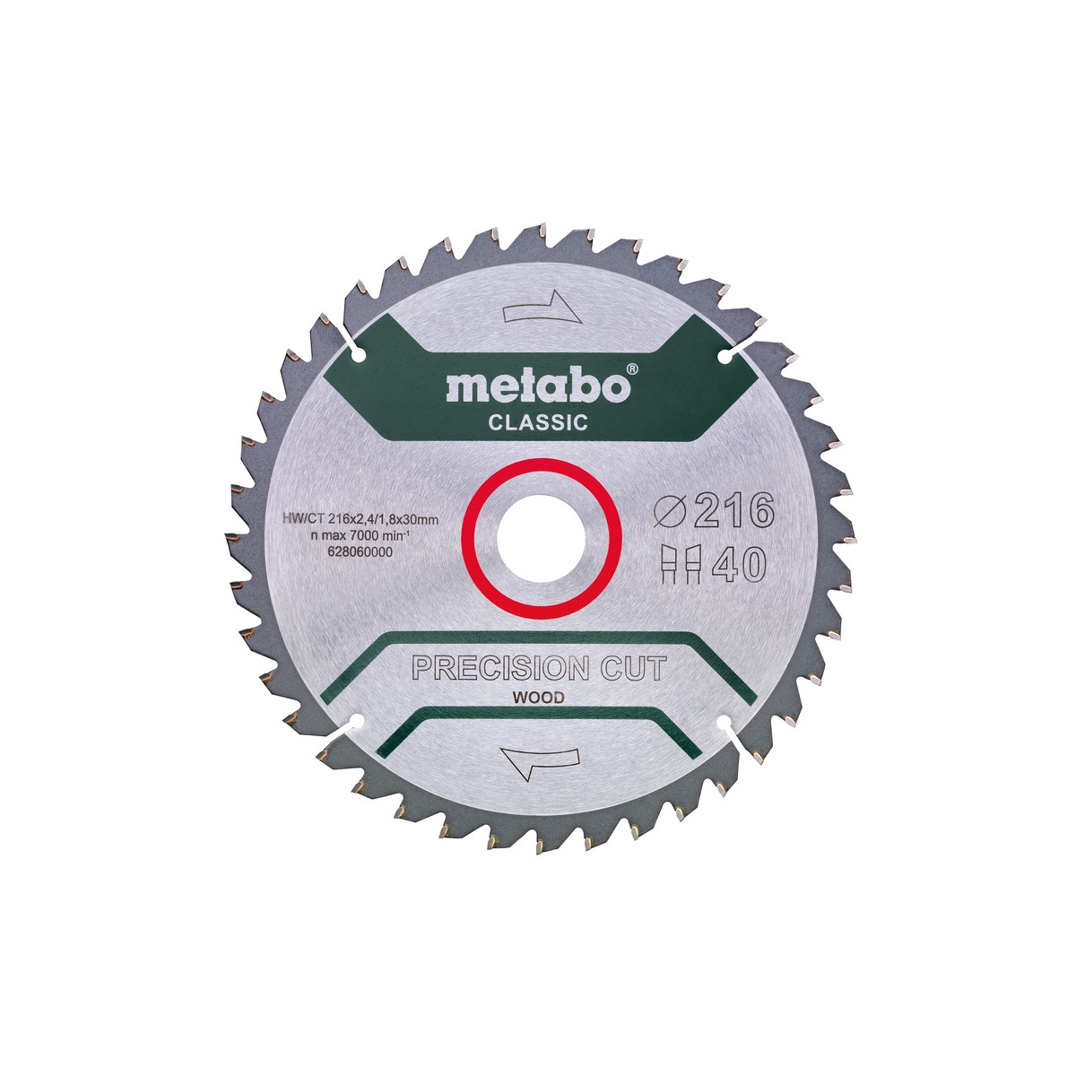 PrecisionCutClassic Metabo 216x30 40 t. KGS 5 gr. Neg.