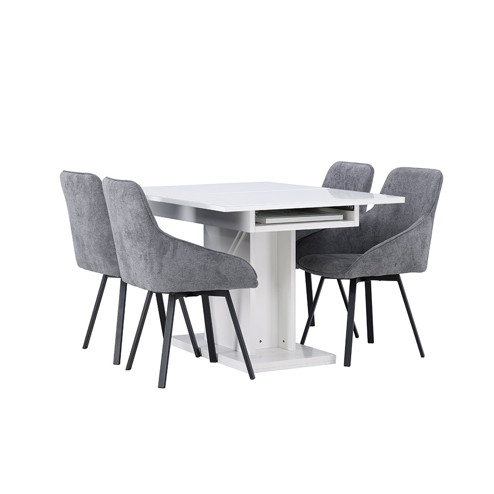 Spisegruppe Venture Home Pluto med 4 Rosie Stoler
