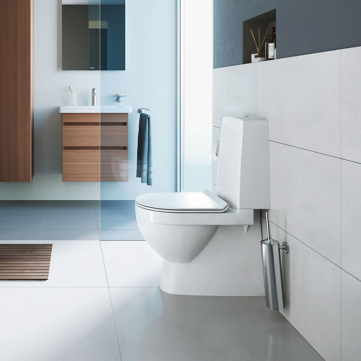 Toalettstol Duravit Durastyle Rimless 010701 med Mjukstängande Hårdsits