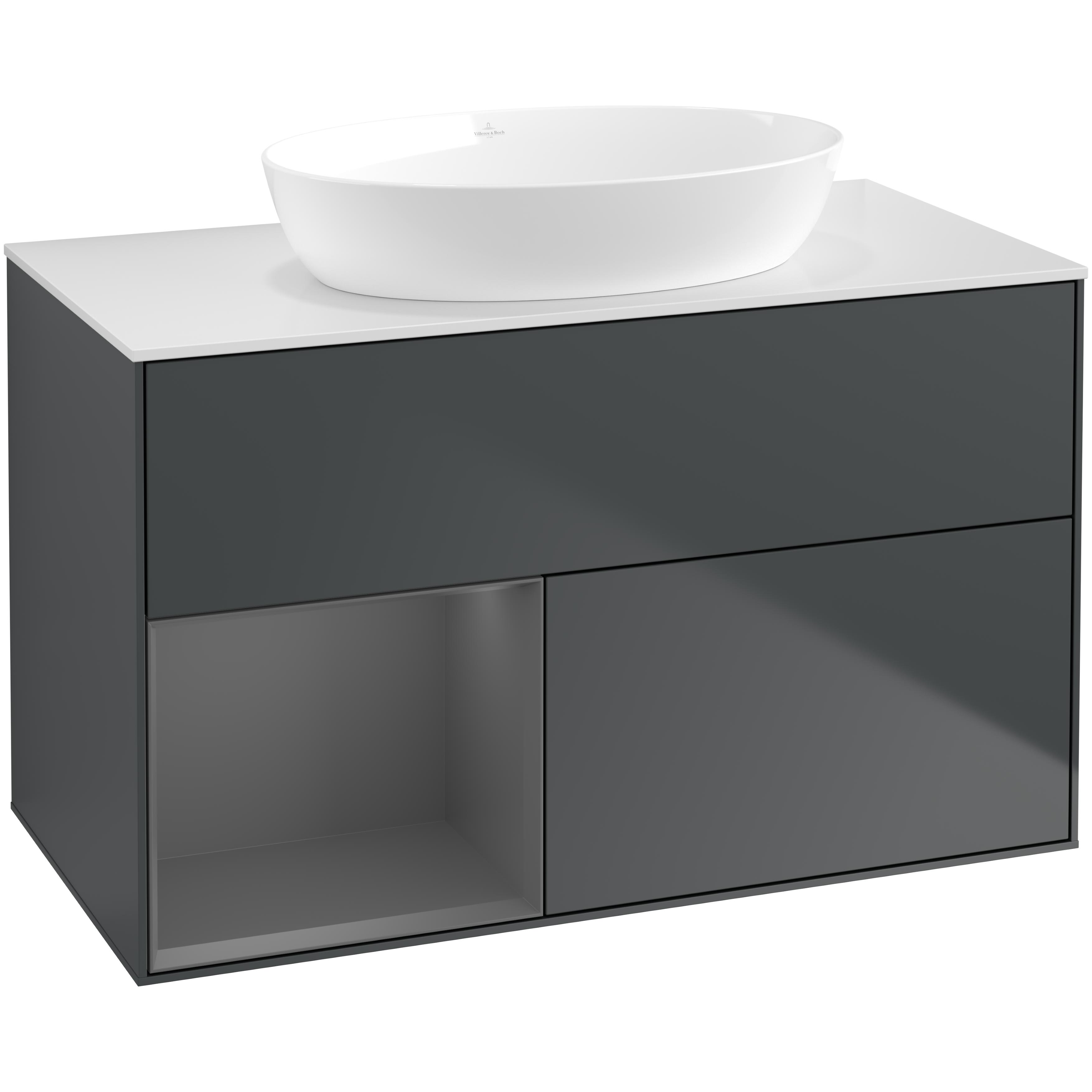 Tvättställsskåp Villeroy & Boch Finion med 2 Lådor Hylla och Bänkskiva för Fristående Tvättställ från Artis & Collaro
