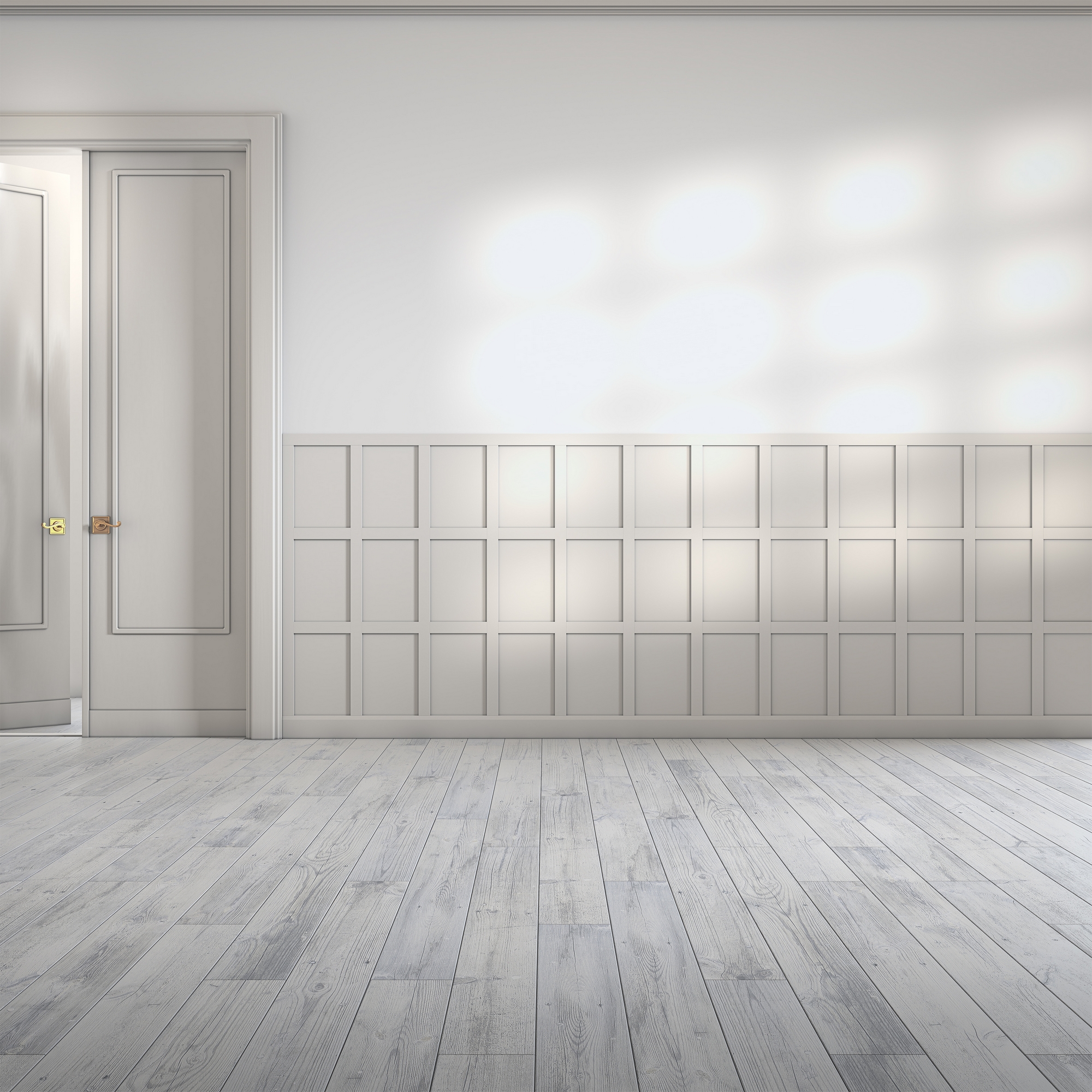 Panel Herrgård vit hdf 1200x1220 FSC (B) Hvit