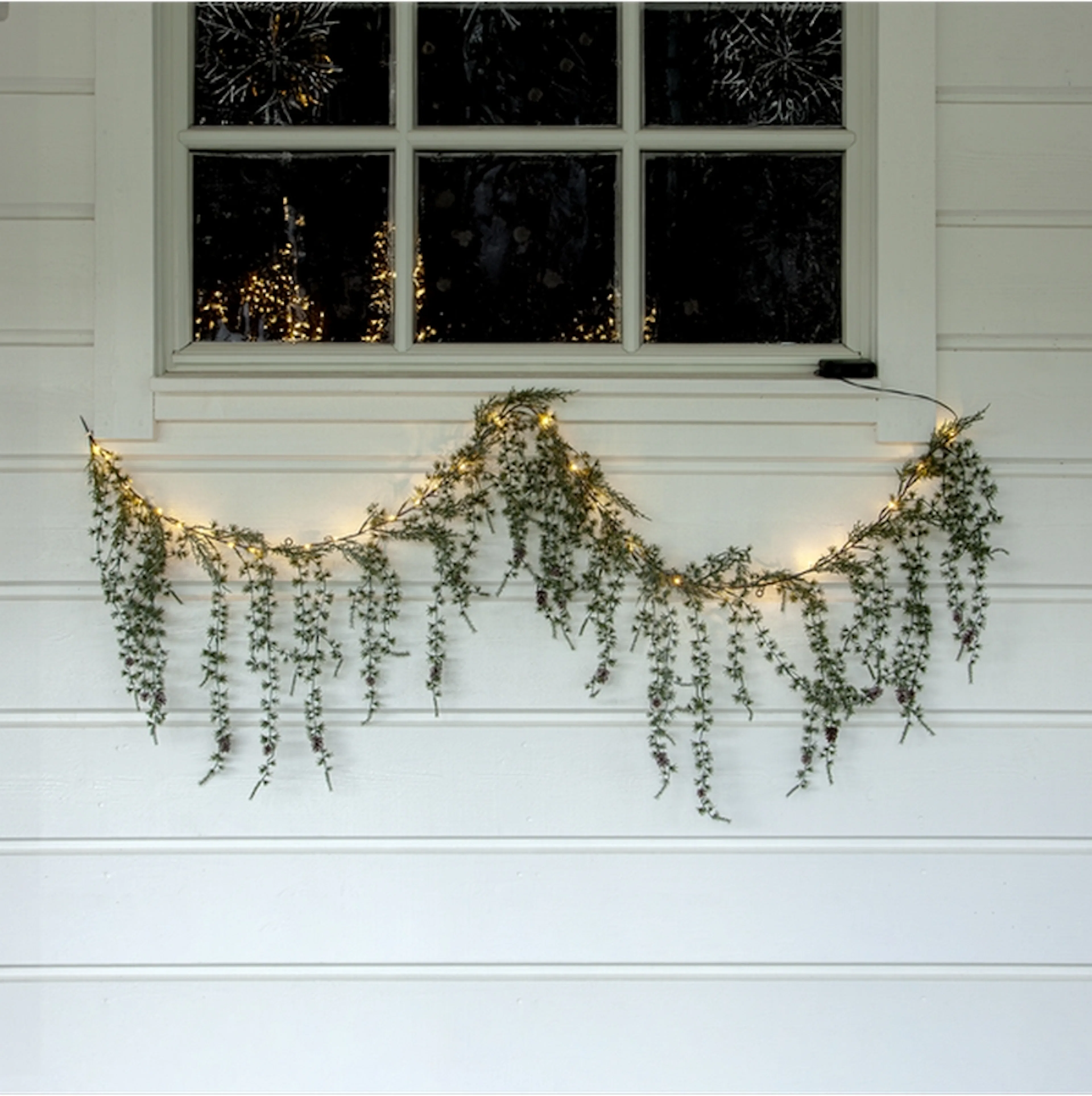 Girlander Star Trading Barr Julepynt Grangirlander 170 cm med LED