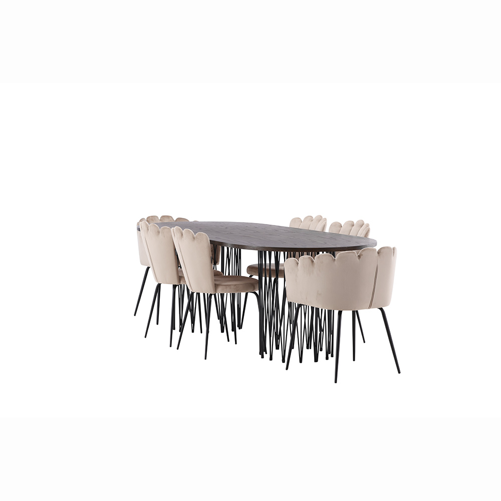 Spisegruppe furniture/fashion Stone med 4 Limhamn Light Stoler og 2 Limhamn Stoler