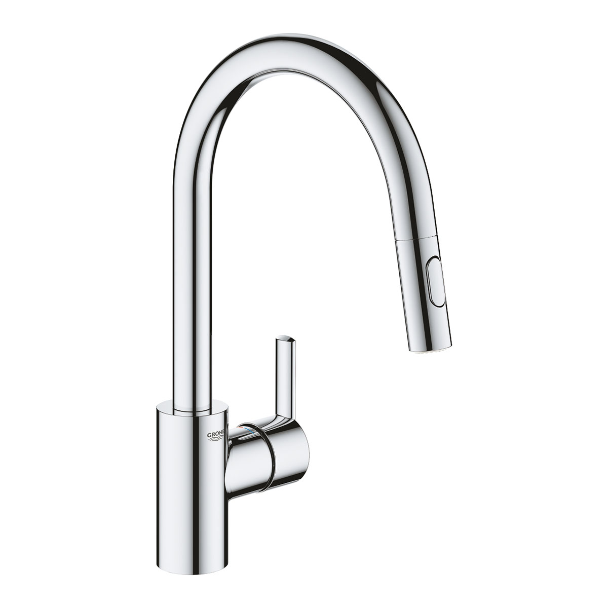 K&ouml;ksblandare Grohe Feel H&ouml;g Engreppsblandare Krom med Sv&auml;ngbar Pip & Quickfix