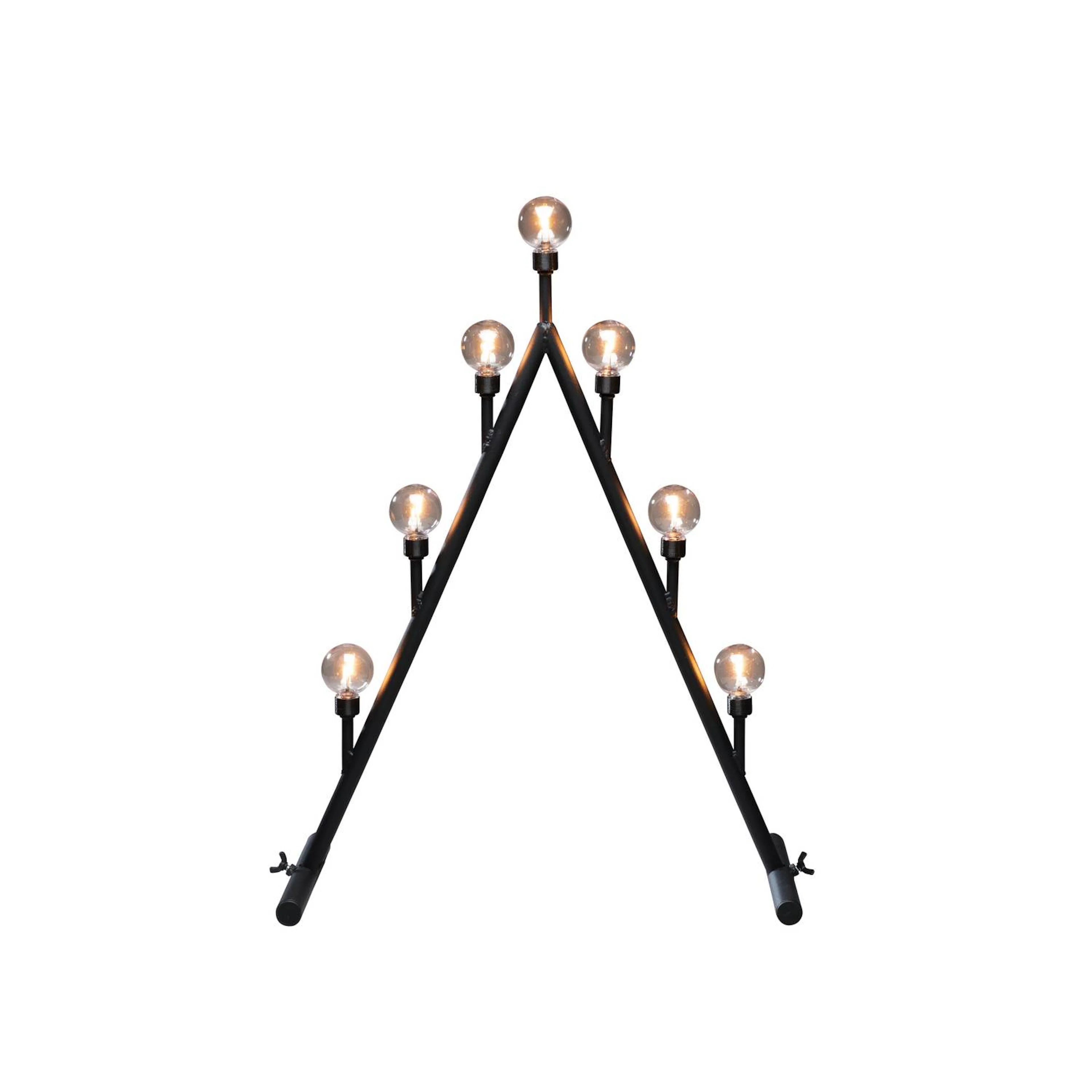 Adventstake Gnosjö Konstsmide 7 Lys LED Sort