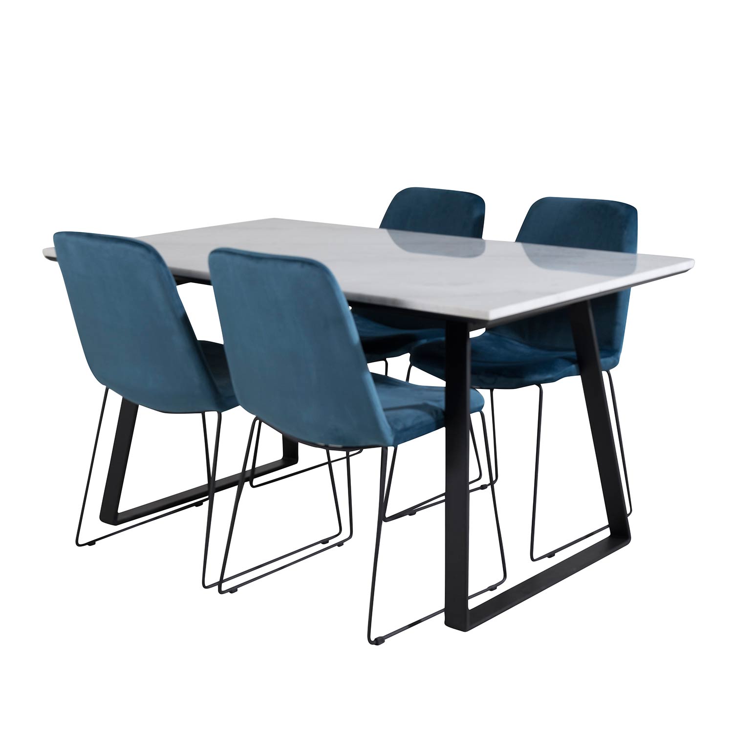Spisegruppe Venture Home Estelle 140 med 4 Muscot Stoler
