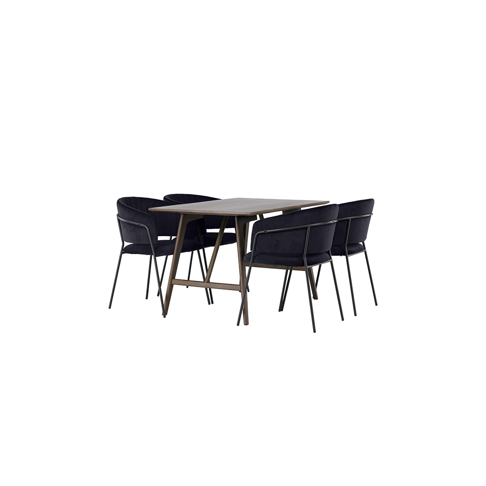 Spisegruppe Venture Home Kaseidon med 4 stk Selma Stoler