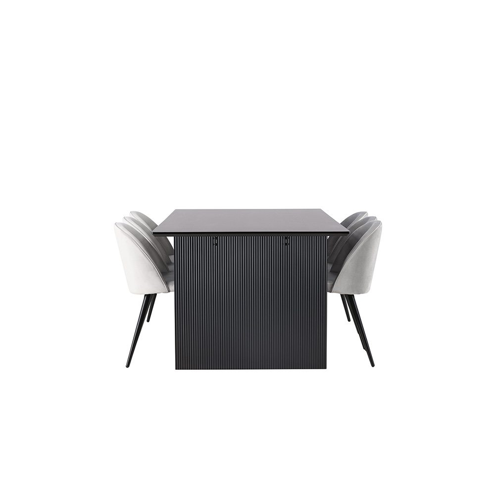 Spisegruppe Venture Home Vail med 6 Velvet Stoler