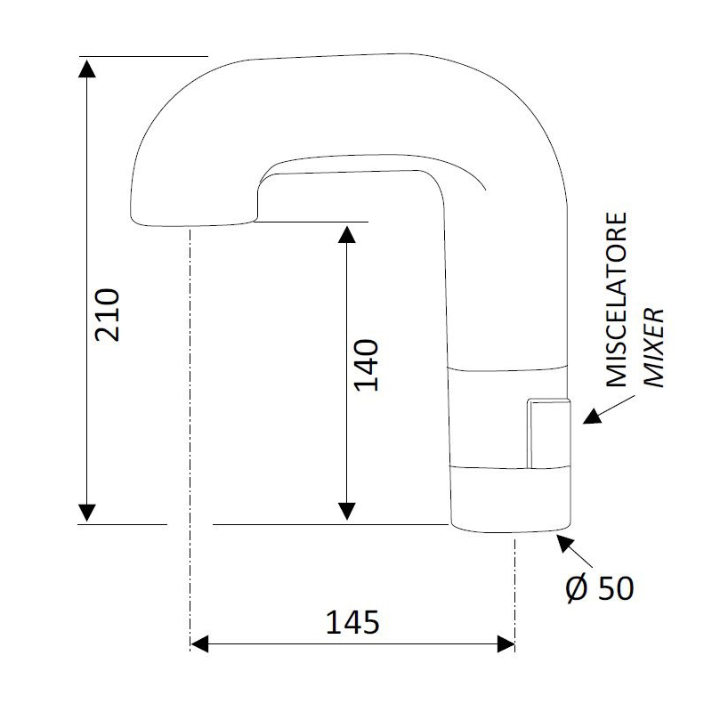 Servantbatteri Mariani Sensor E14 Berøringsfri