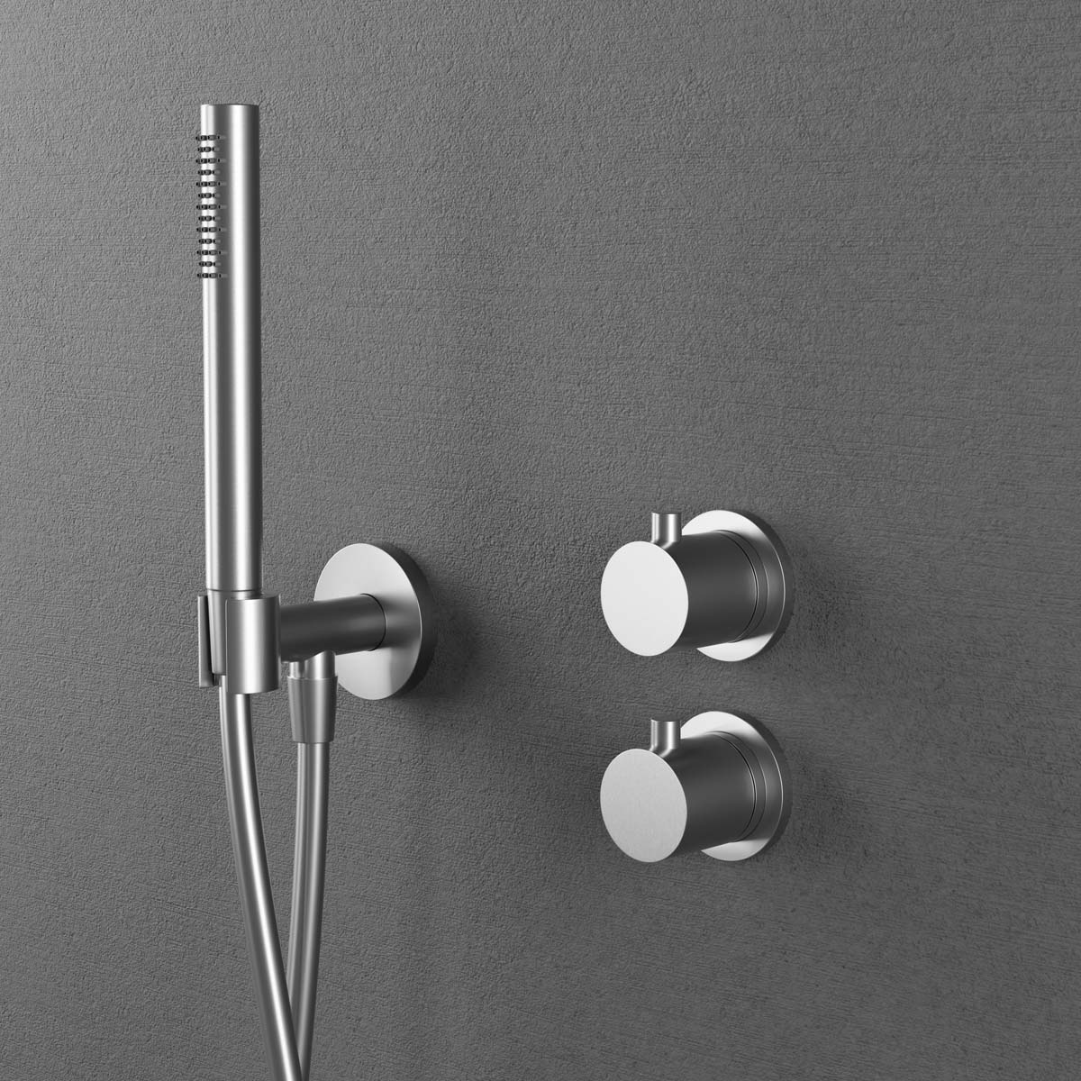 Takduschset Scandtap Steel Harmonized 2X för Inbyggnad