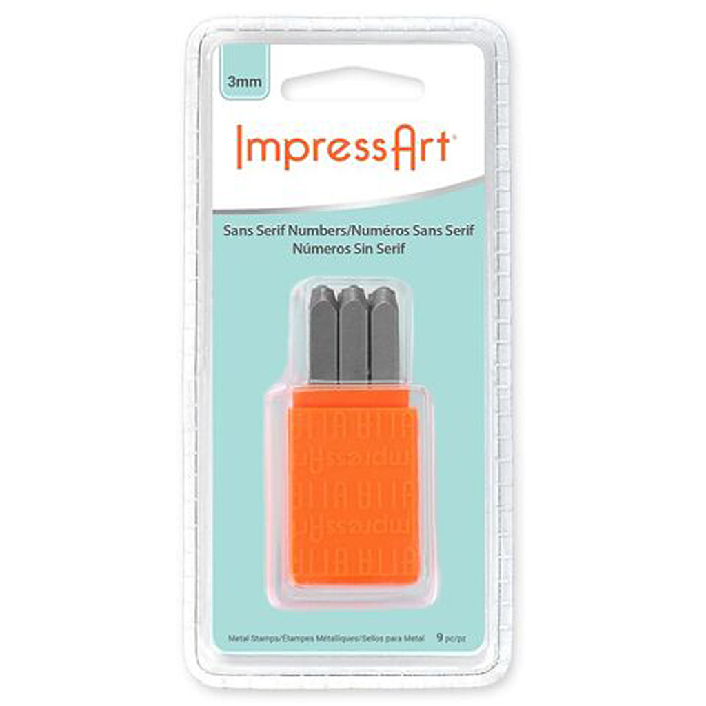 Stempler Creativ Company Tall Str 3 mm Skrifttype  Helvetica 9 stk / 1 sett