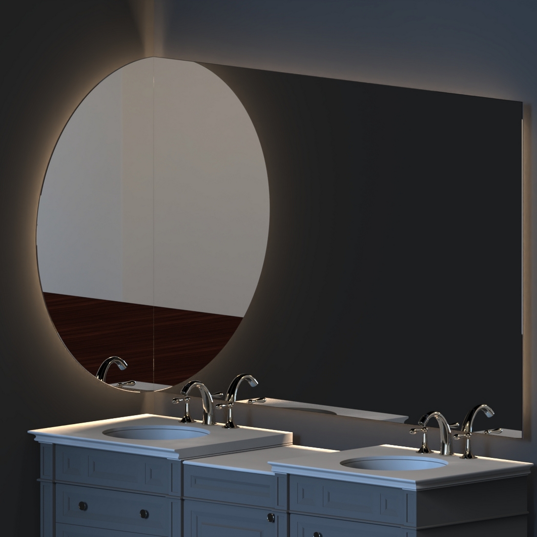 Speil Vidi Aura med LED-belysning