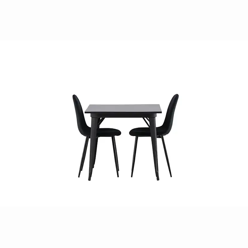 Spisegruppe Venture Home Tempe med 2 Polar Stoler Fløyel