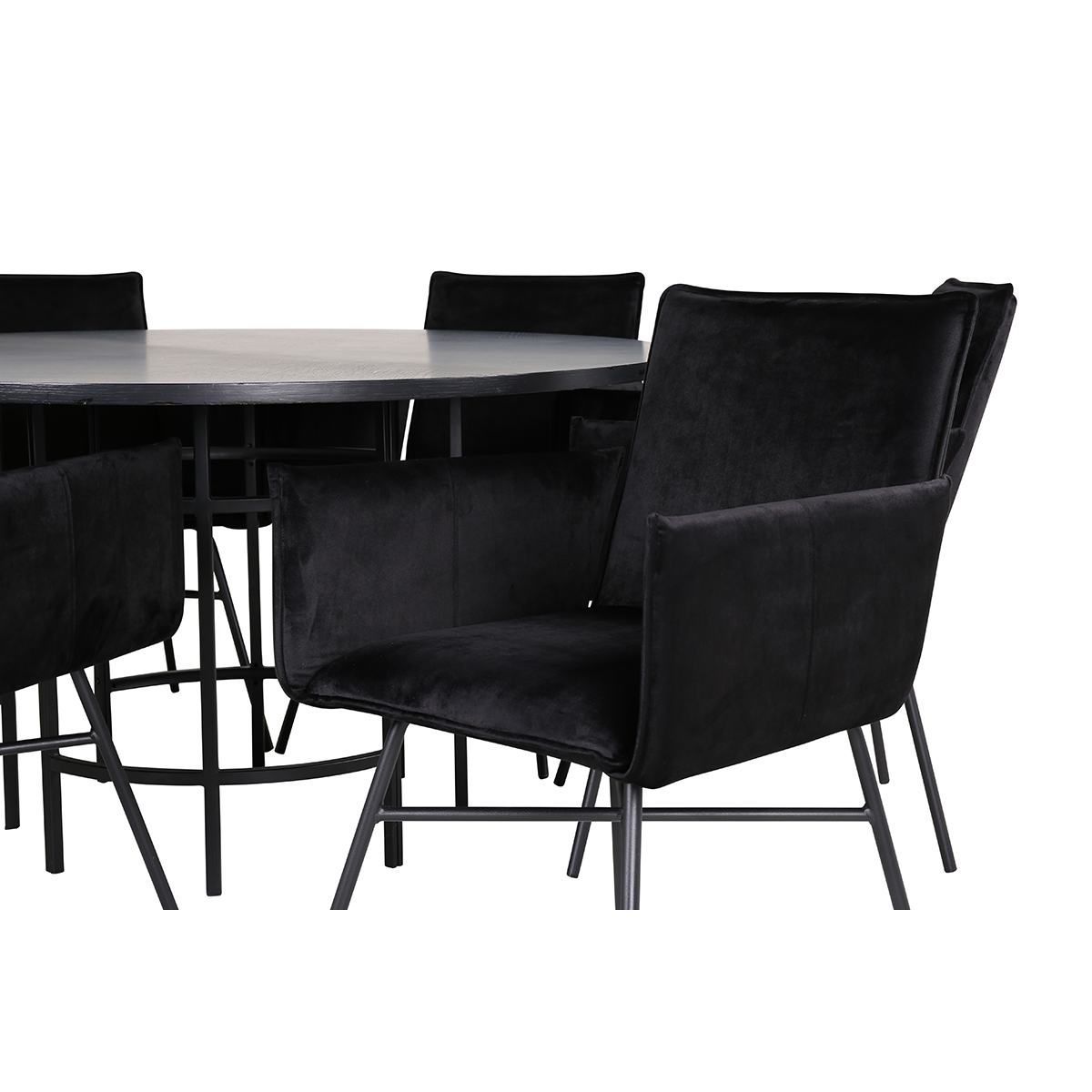 Spisegruppe furniture/fashion Copenhagen Ø140 cm med 6 Petra Stoler