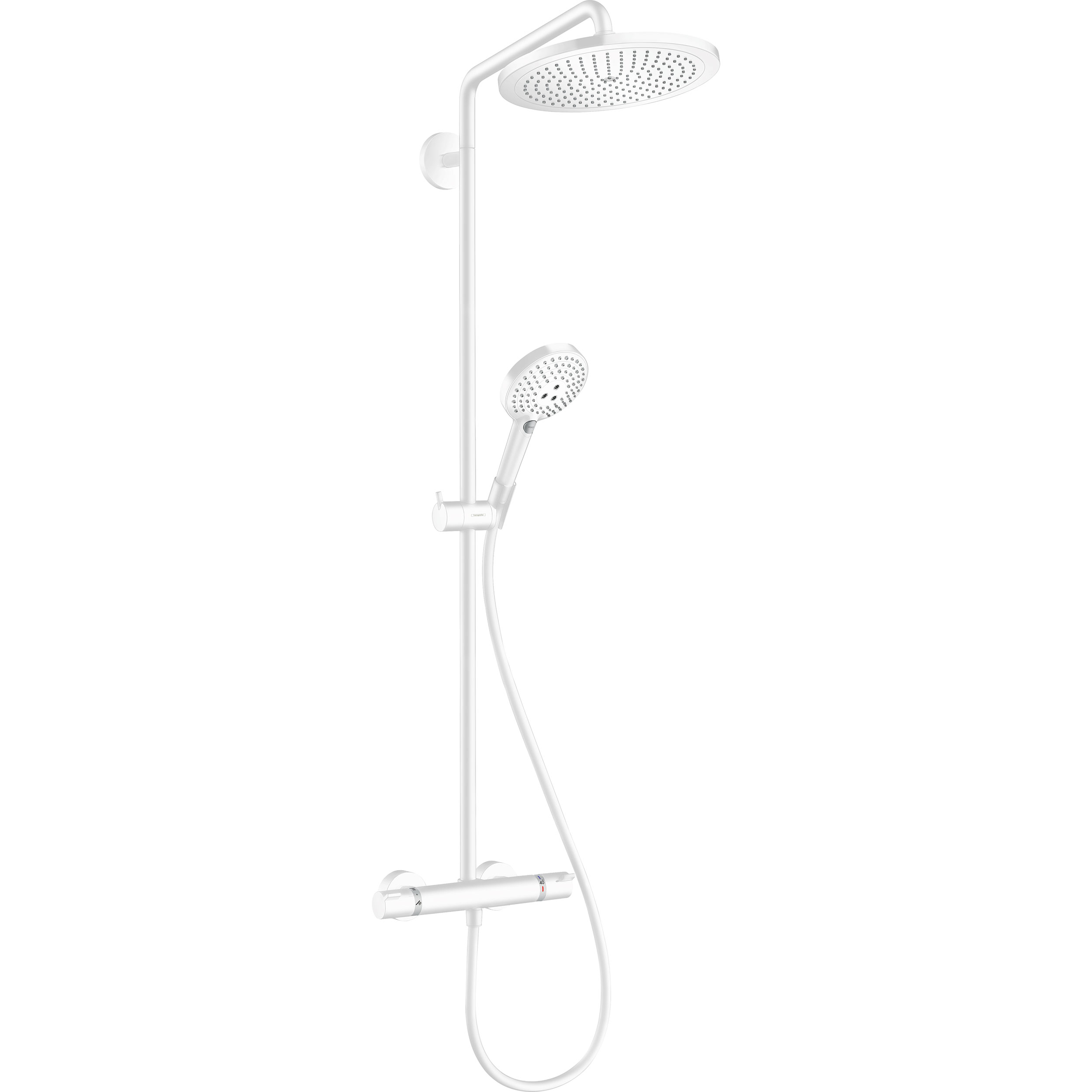 Takduschset Hansgrohe Croma Select S 280 Air 1jet Showerpipe Matt Hvit, med EcoSmart