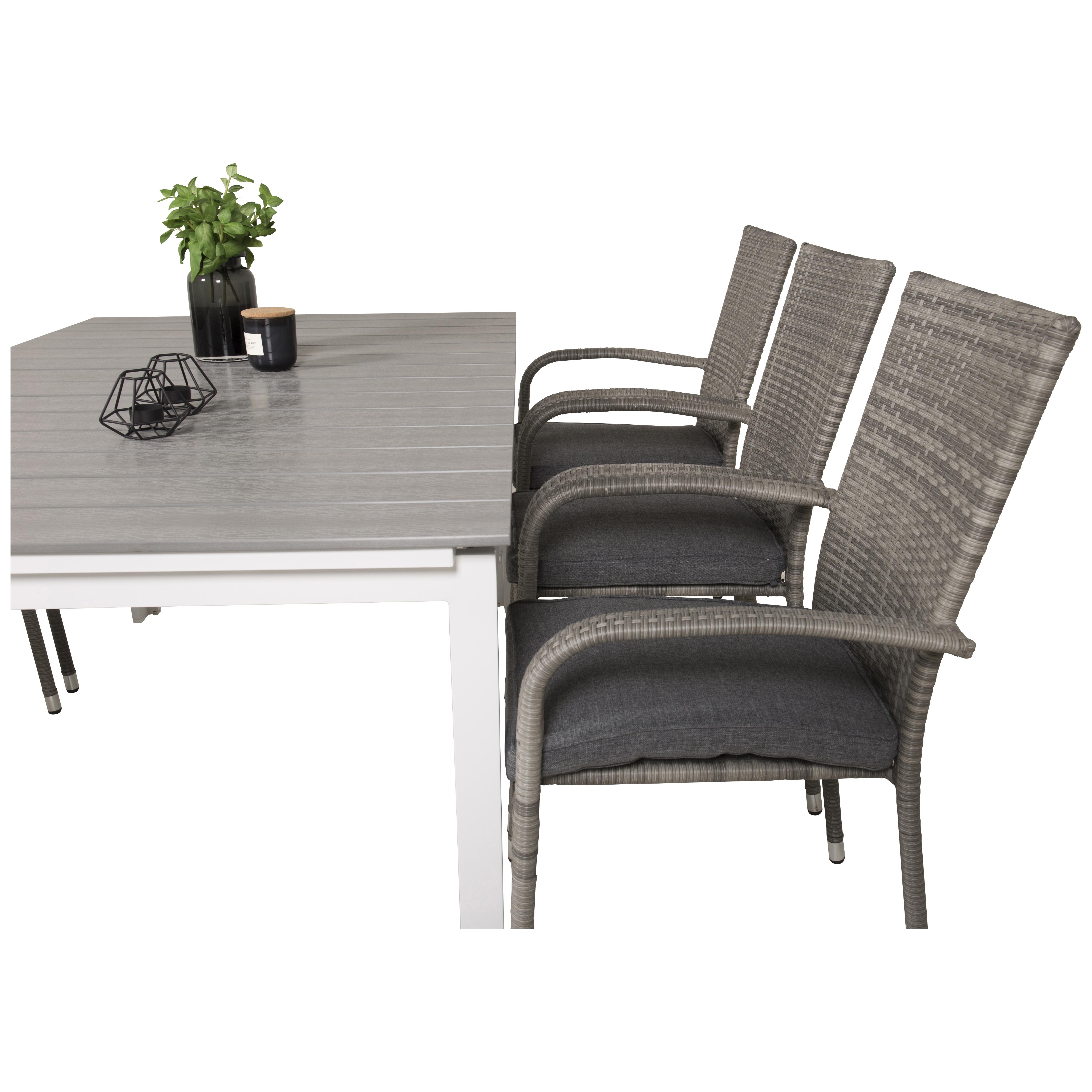 Spisegruppe Venture Home Lova 160/240 med 6 Asta Stoler