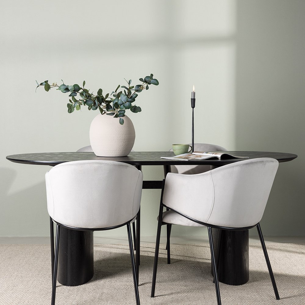 Spisegruppe Venture Home Isolde med 4 stk Evelina Stoler
