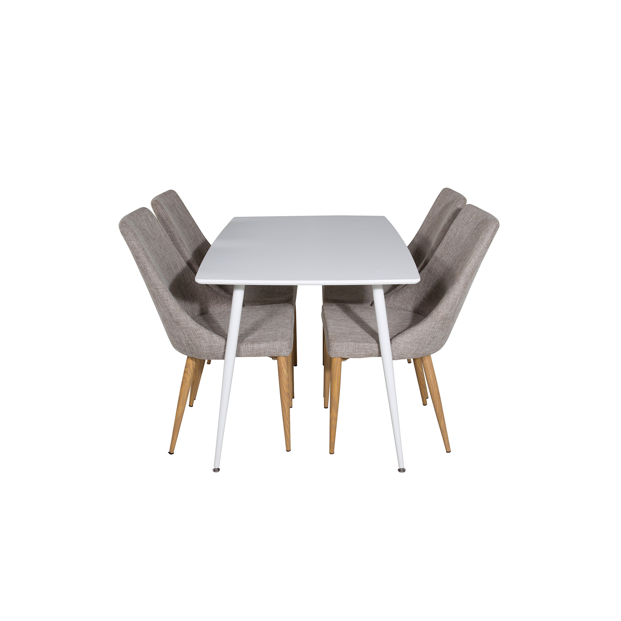 Spisegruppe Venture Home Pobbie med 4 Laura Stoler Hvit