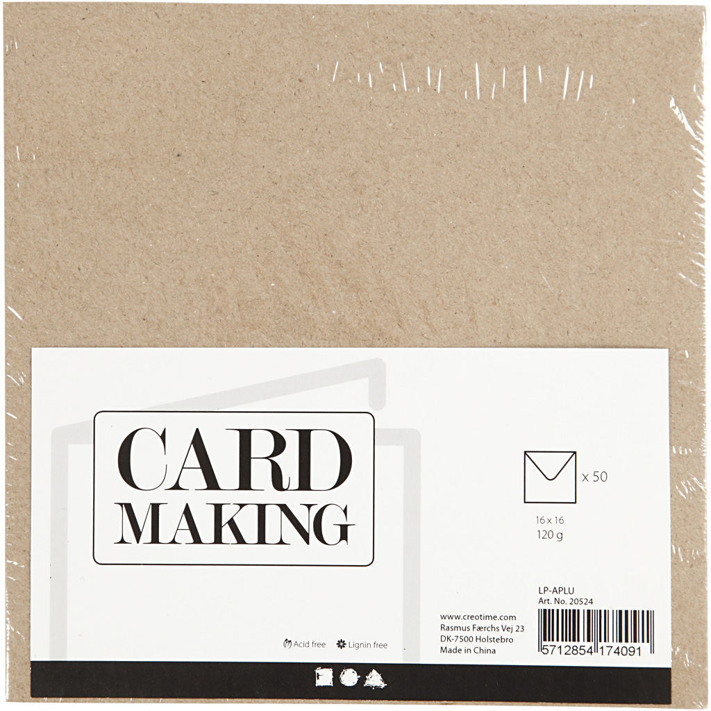 Konvolutt Creativ Company 16x16 cm 50 stk/1 Pk