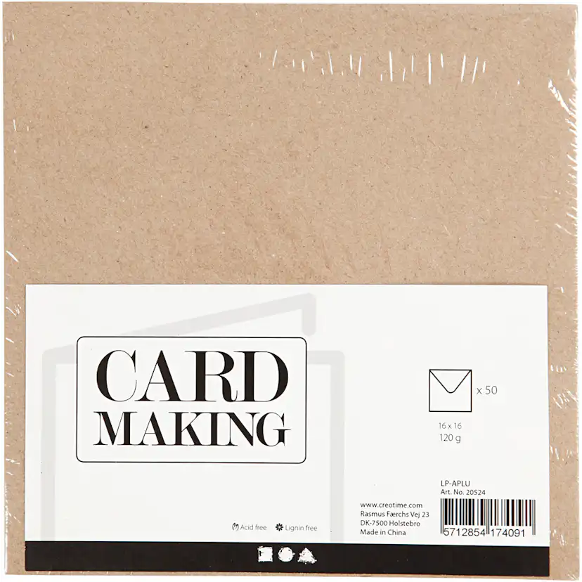Konvolutt Creativ Company 16x16 cm 50 stk/1 Pk
