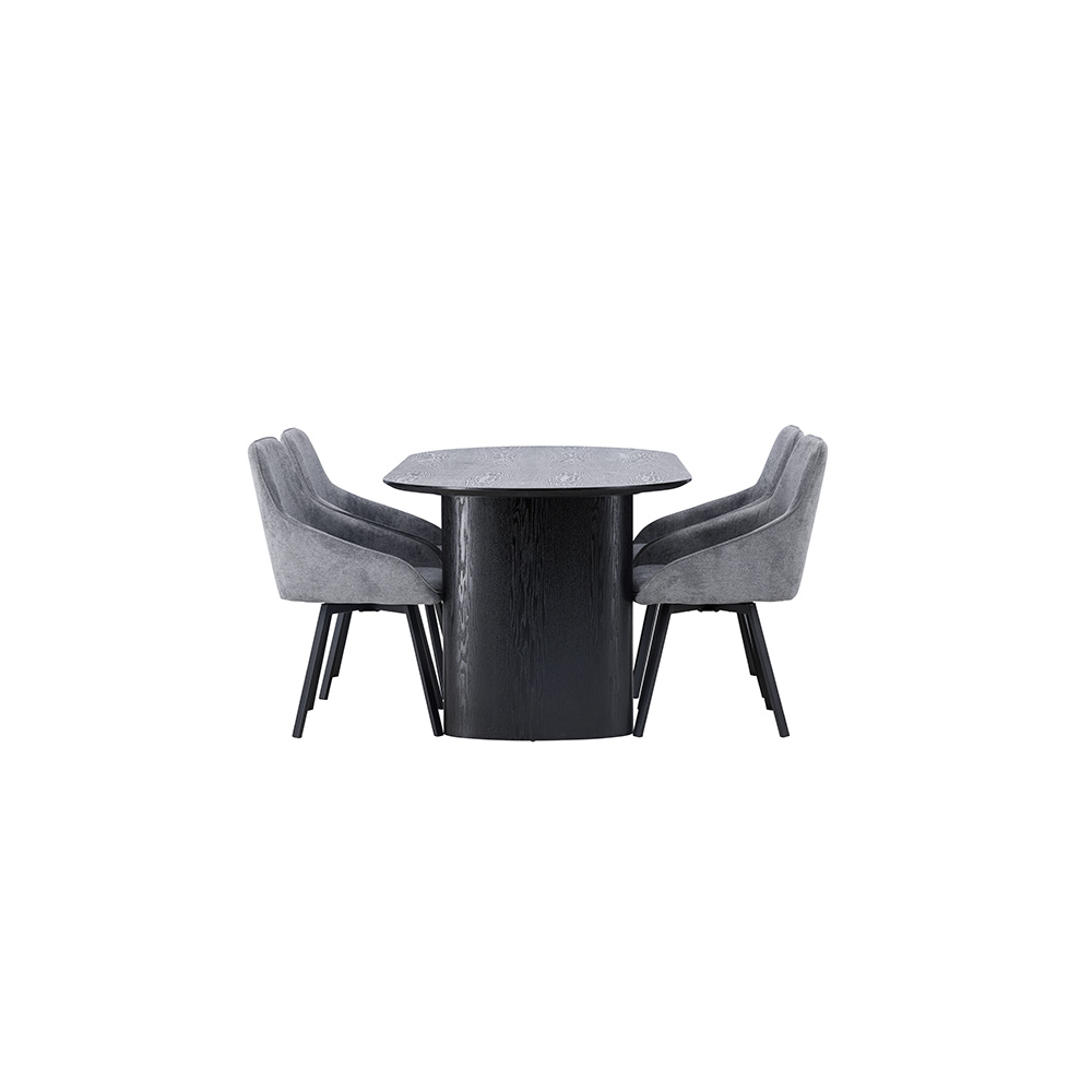 Spisegruppe Venture Home Isolde med 4 stk Rosie Stoler