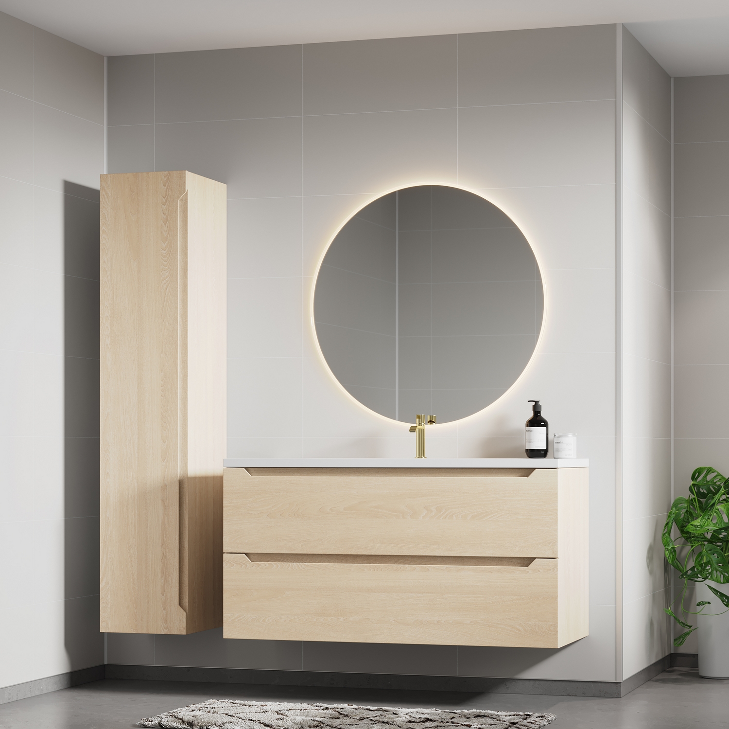 Baderomspanel Fibo 2090-M6030 Light Grey