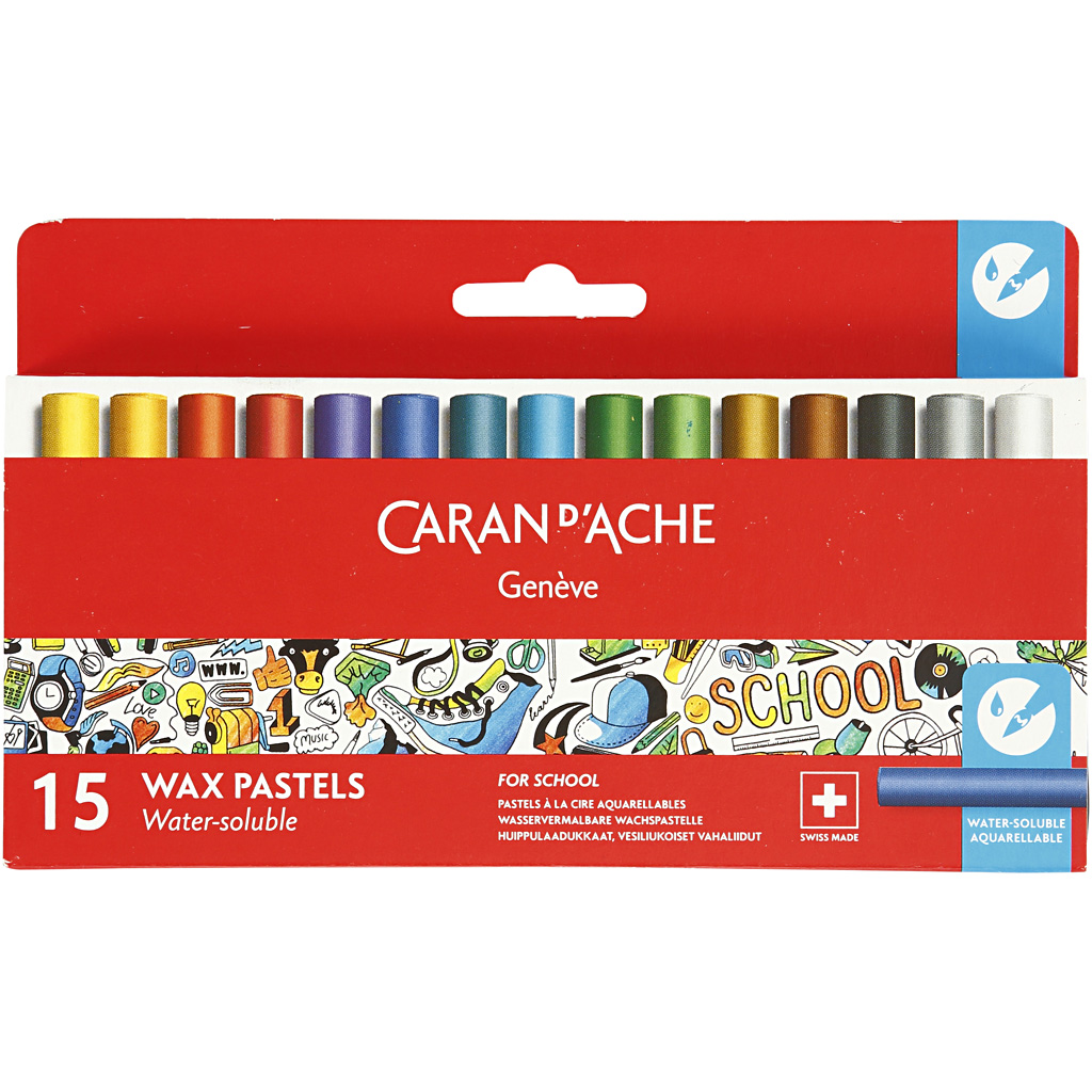 Akvarellfargestifter Creativ Company Neocolor II Ass Farger 15 stk/1 Pk 5 cm