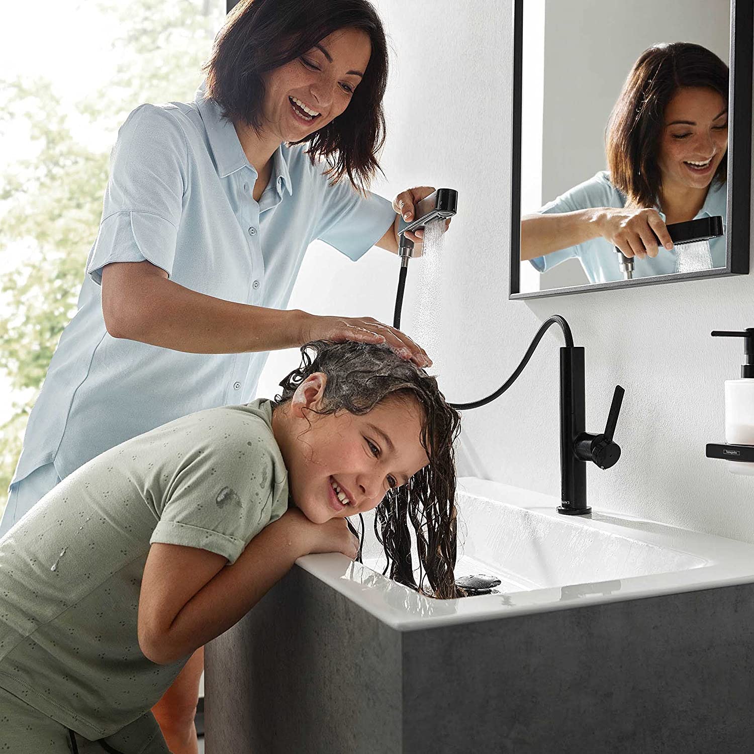 Servantbatteri Hansgrohe Finoris 230 med Uttrekkbar Hånddusj 2jet