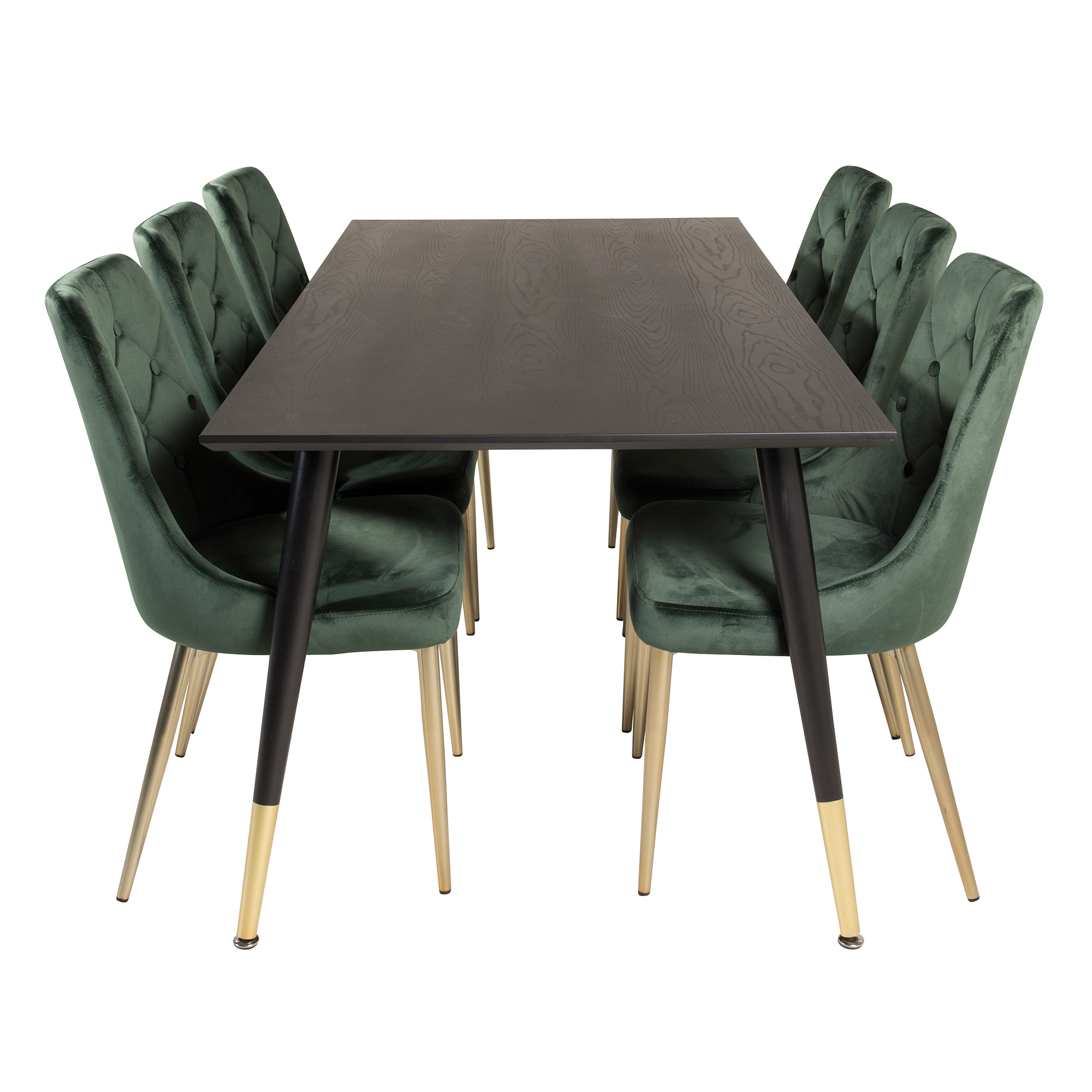 Spisegruppe Venture Home Dipp med 6 Velvet Deluxe Stoler