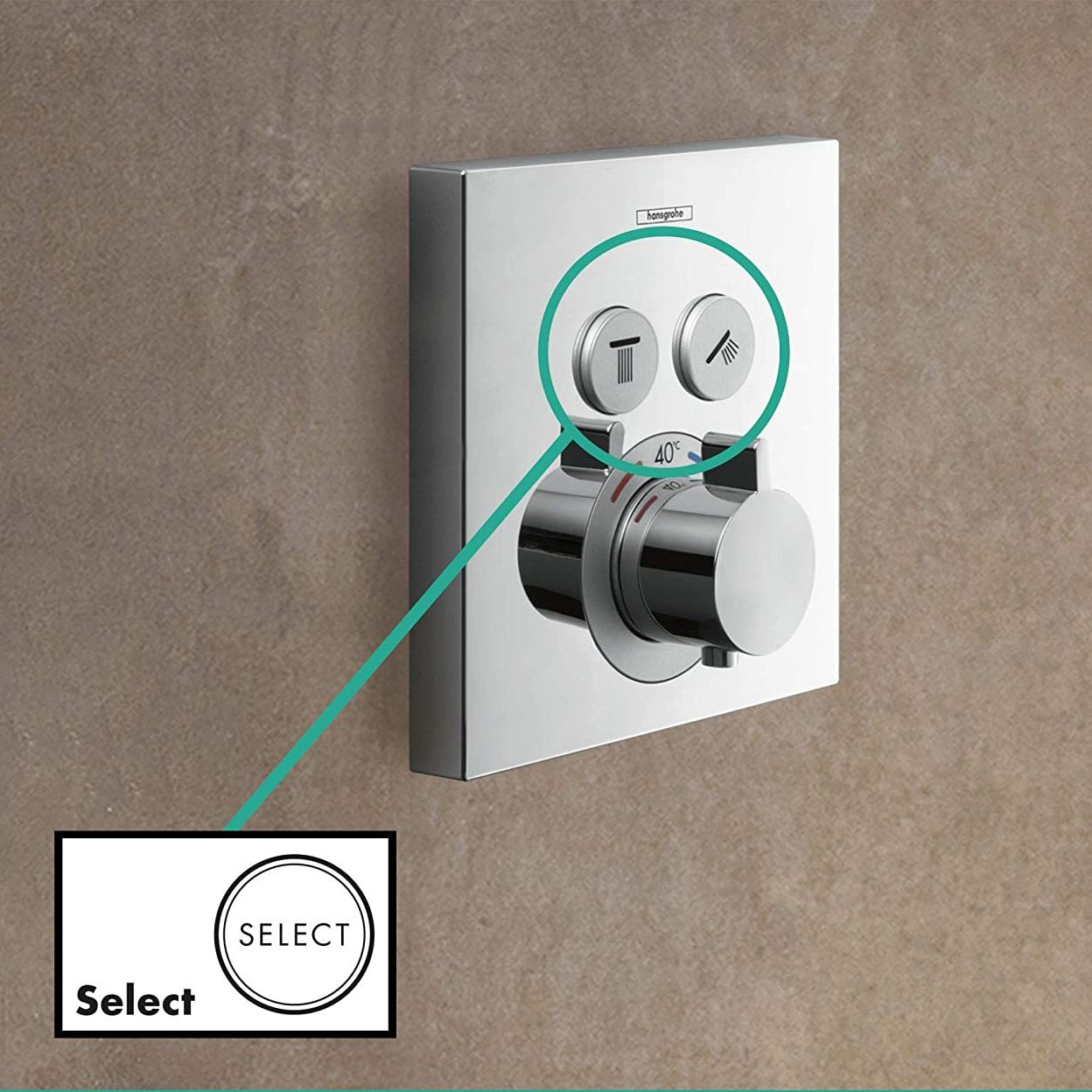Takdusjsett Hansgrohe Raindance E 300 ShowerSelect Square 1jet