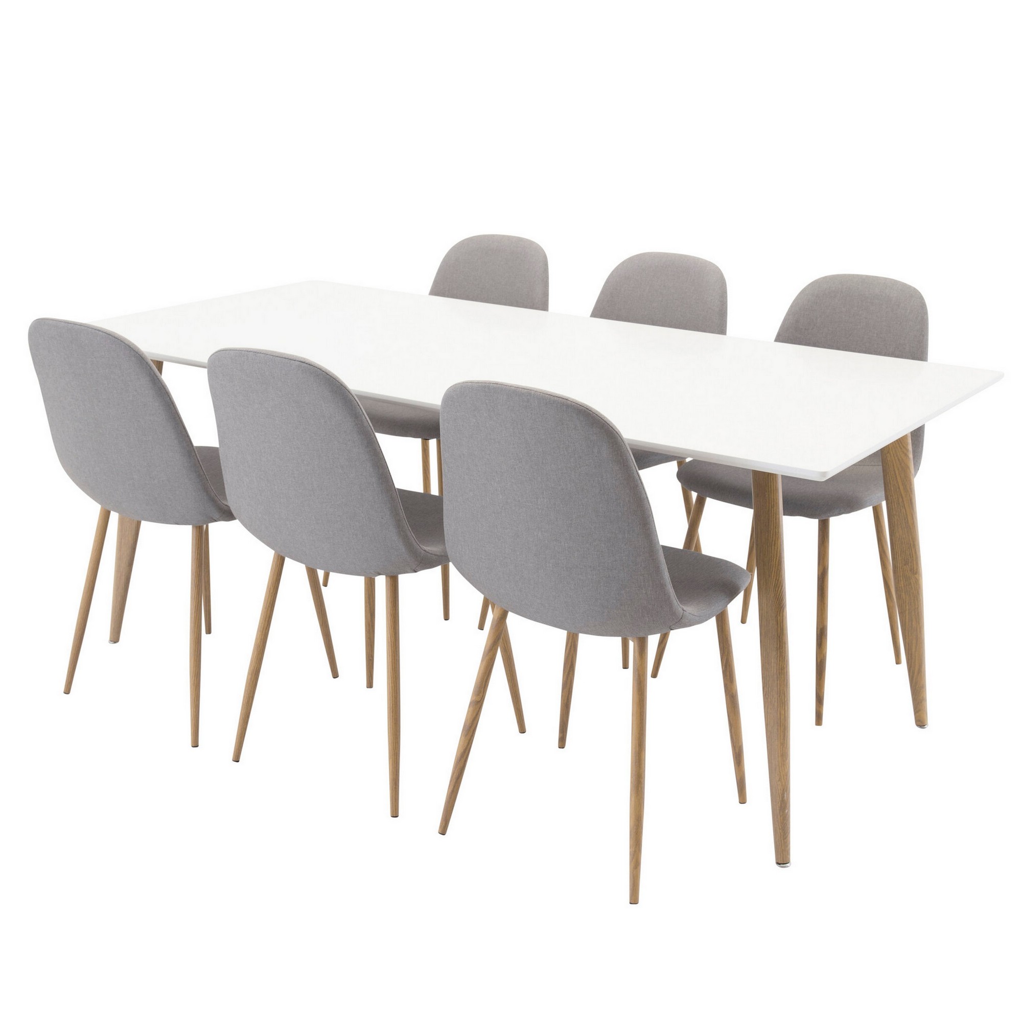 Spisegruppe Venture Home Polar med 6stk Stoler