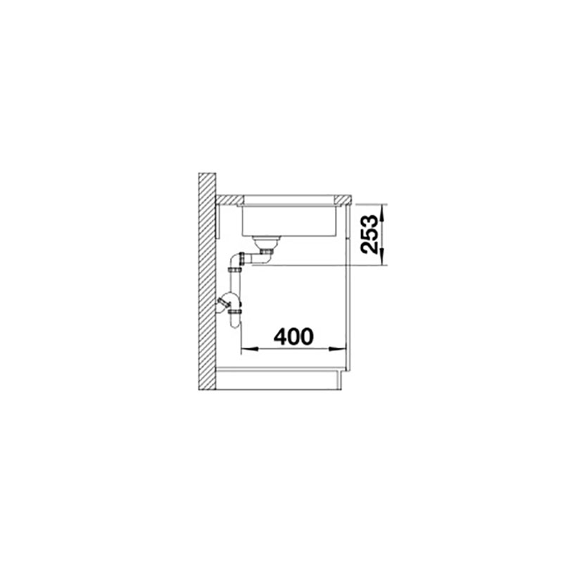 BLANCO SUBLINE 160-U SILGRANIT® INFINO - VIT Hvit