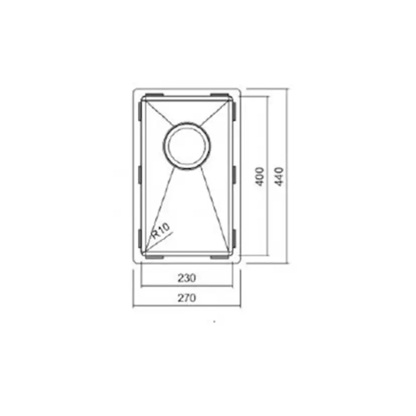 Kjøkkenvask Nordic Tech Radius 230 X