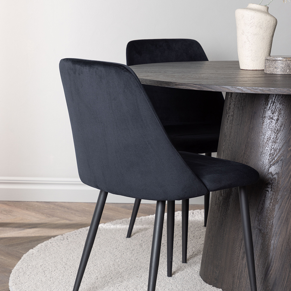 Spisegruppe Venture Home Lanzo Ø120 cm med 4 stk Night Stoler