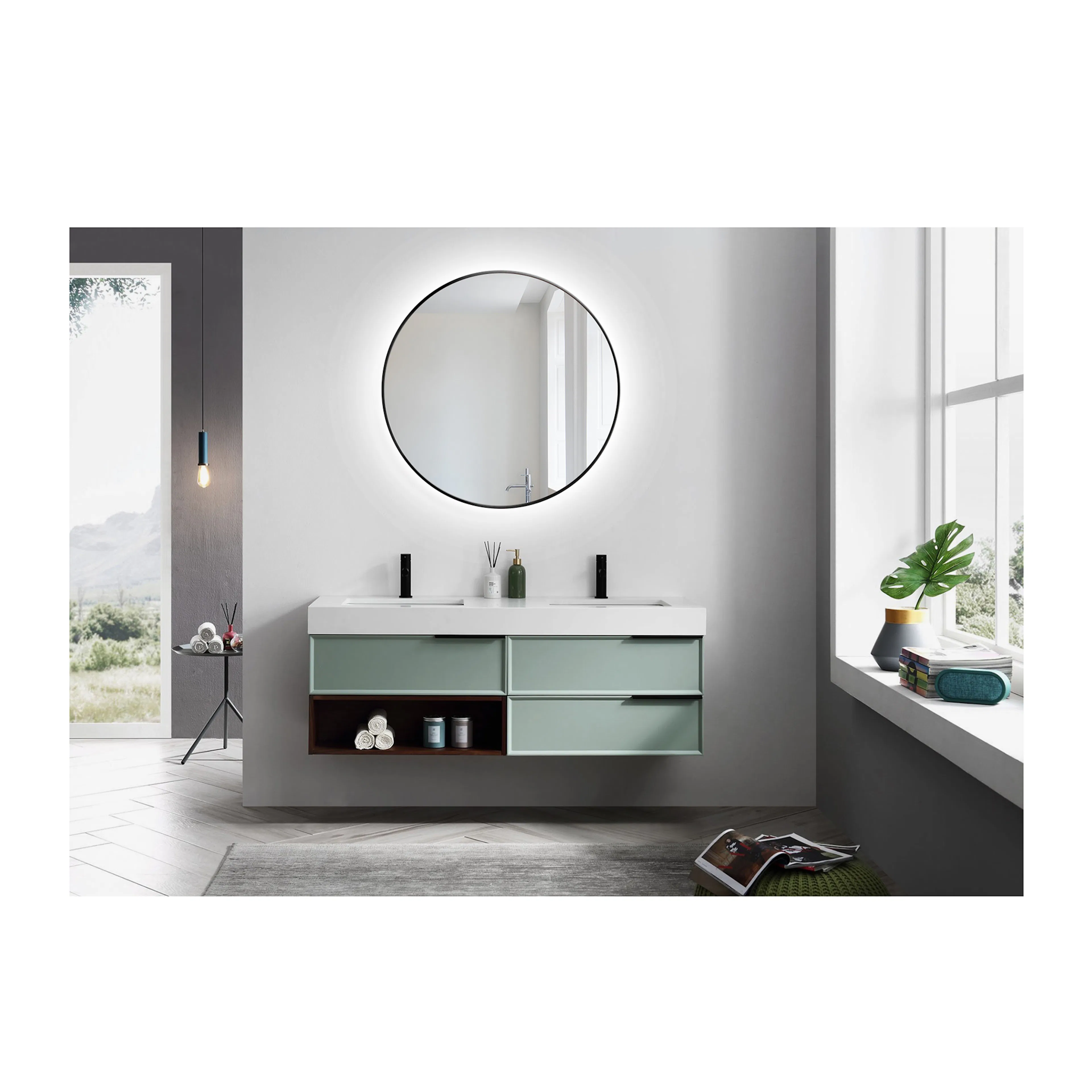 Speil Bathlife Spira med LED Belysning