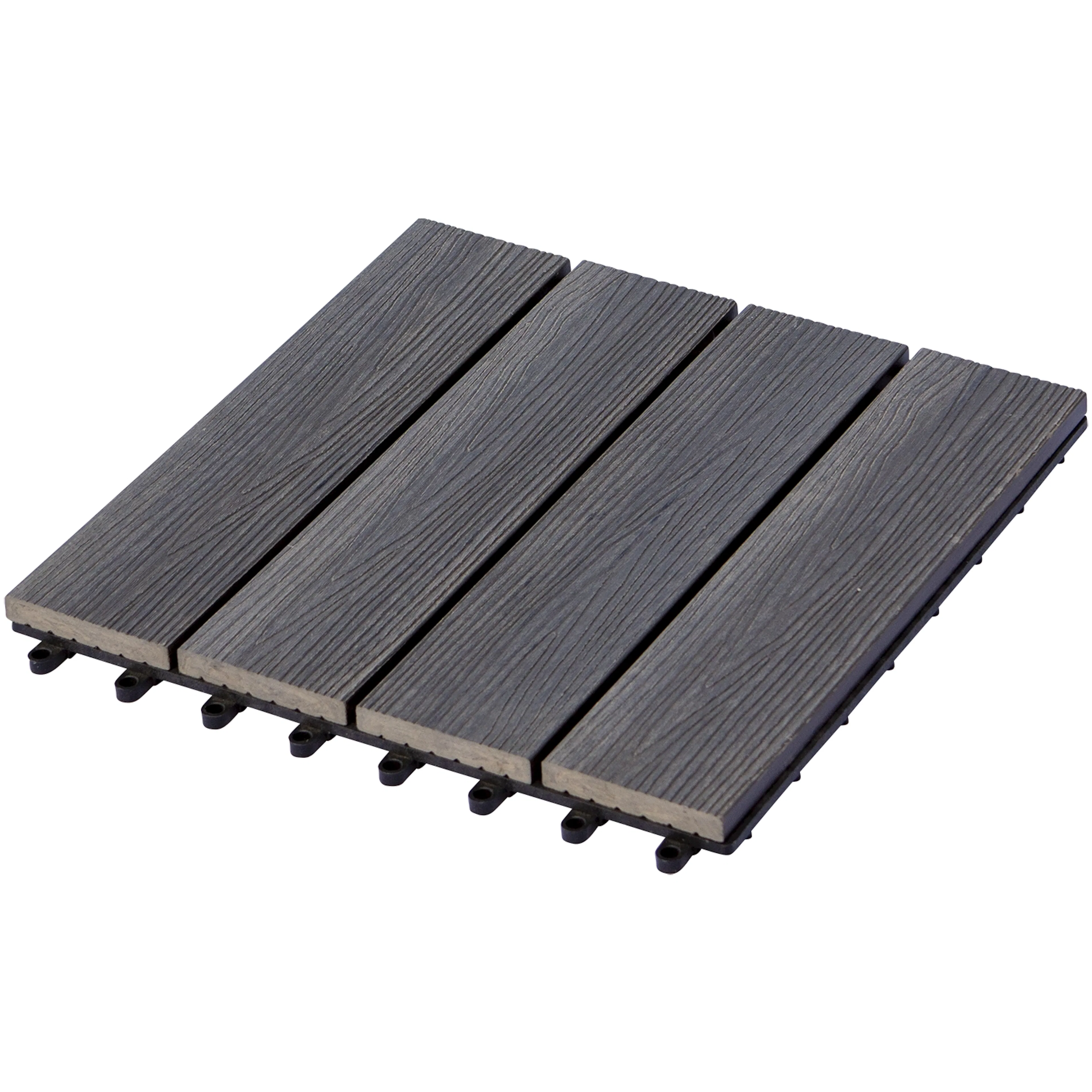 Terrasseflis PLUS Kompositt 30x30 cm 4 stk Gråbrun