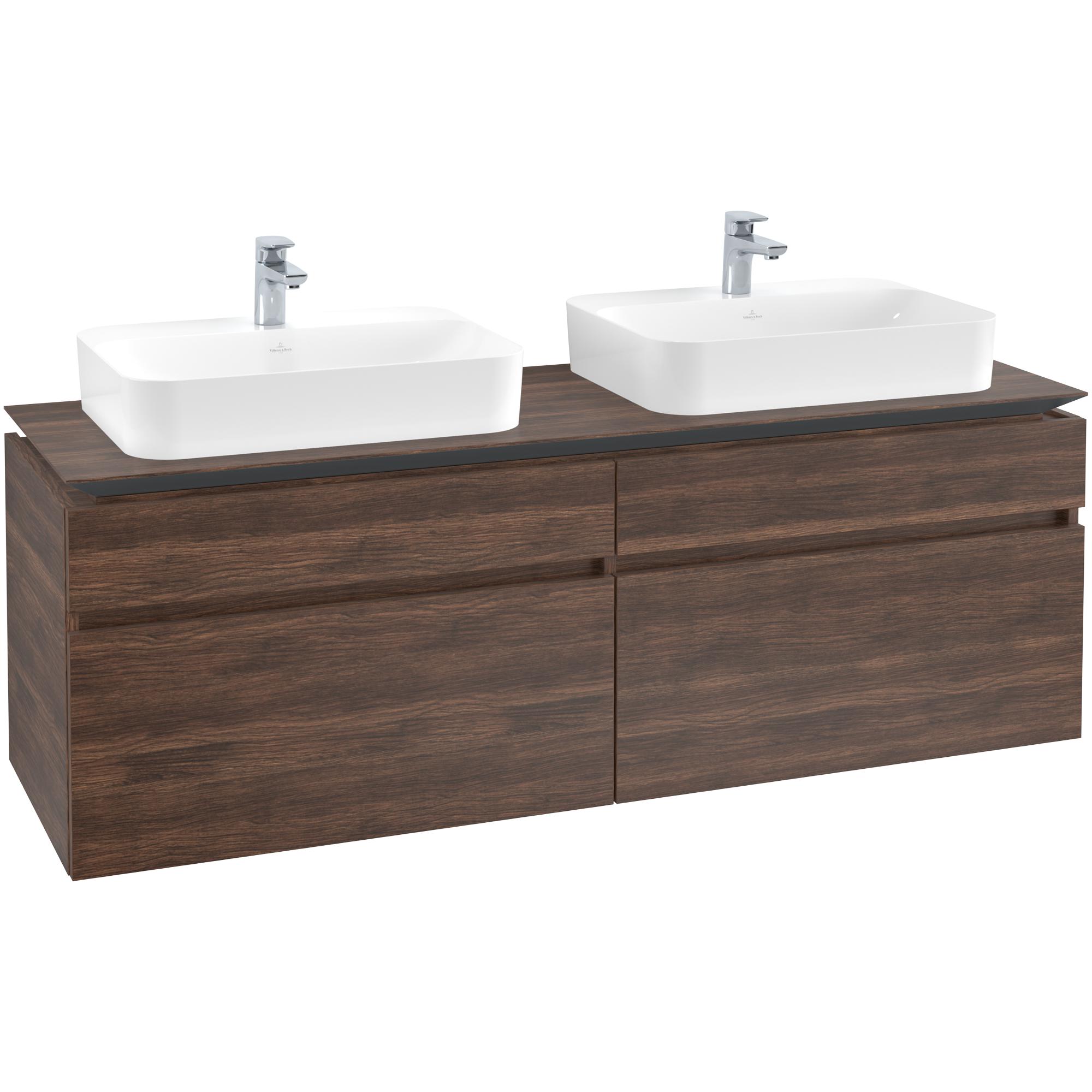 Tvättställsskåp Villeroy & Boch Legato 1600 med 4 Lådor för Två Ytmonterade Tvättställ från Finion & Memento | badrum - badrumsmobler - tvattstallsskap-och-kommod | KakelKungen
