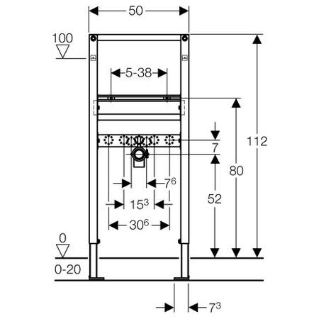 Servantsfixtur Geberit Duofix 112 cm