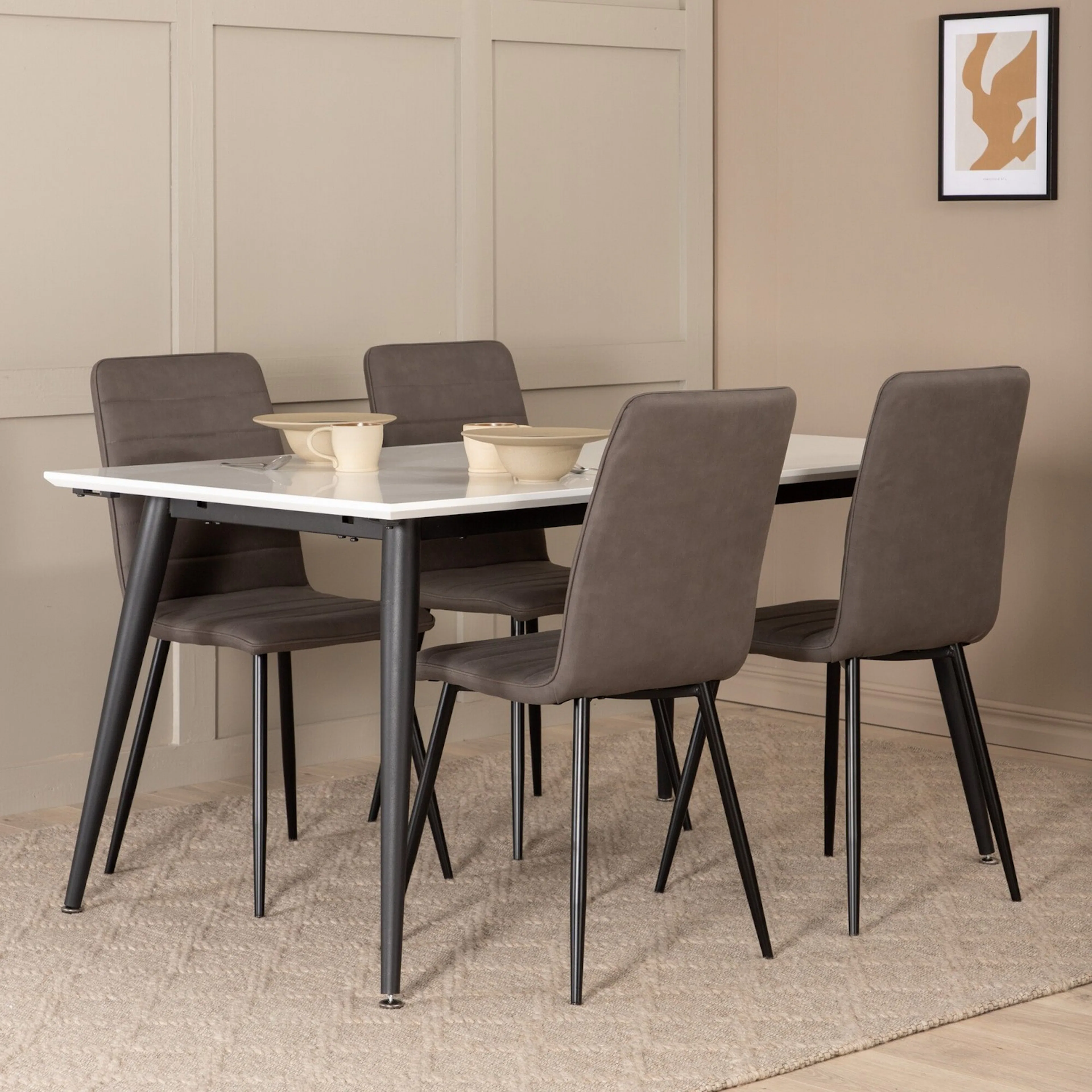 Spisegruppe Venture Home Jolie med 4 Walerina Stoler