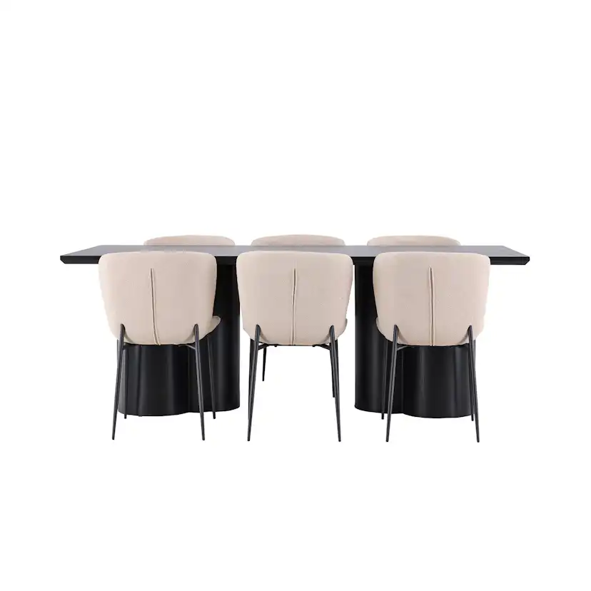 Spisegruppe Venture Home Olivia 210 med 6 stk Modesto Stoler