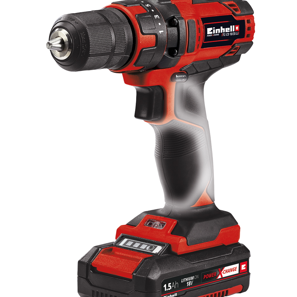 Borrskruvdragare Einhell TC-CD 18/35 Li (1x1,5Ah)
