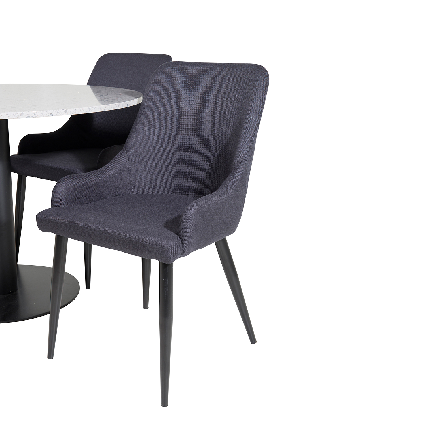 Spisegruppe Venture Home Roxanna med 4 Plake Stoler Rundt