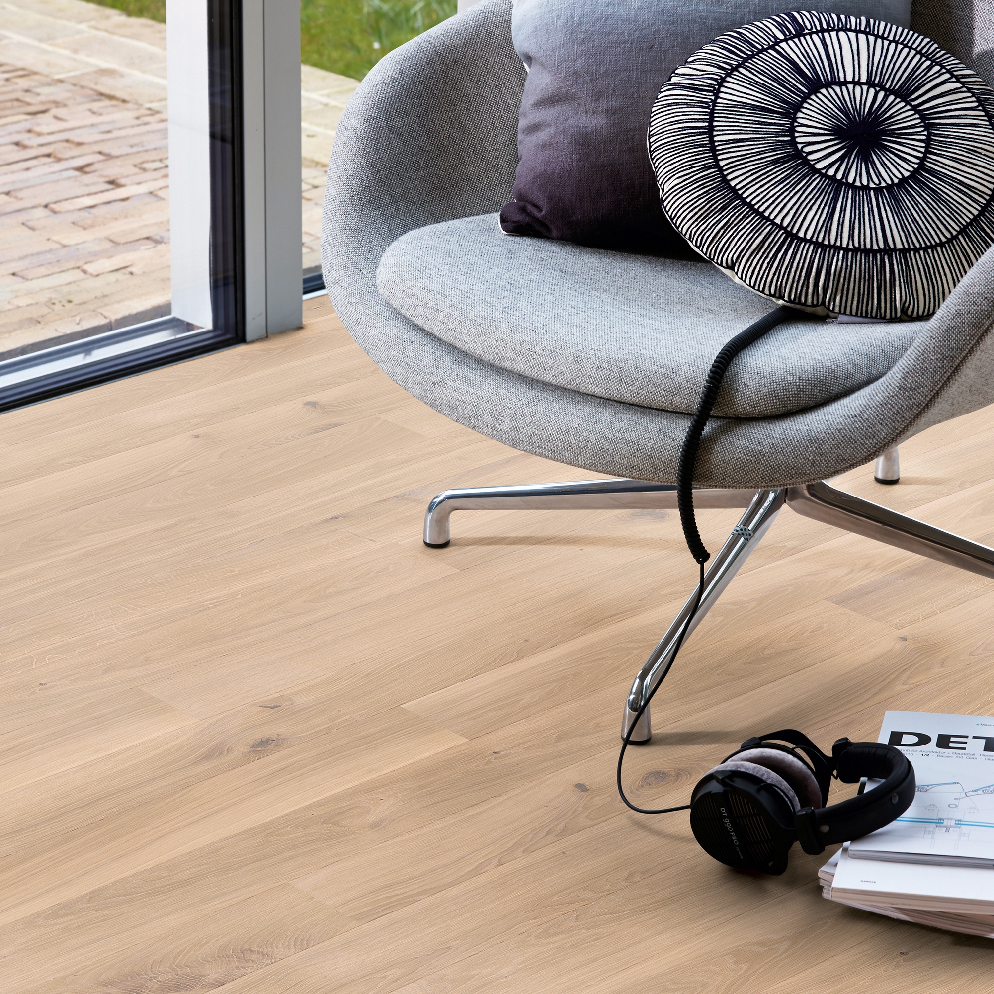 PARKETT EIK VIVO HVIT PL BØRST OLJE 14x138x2200 mm