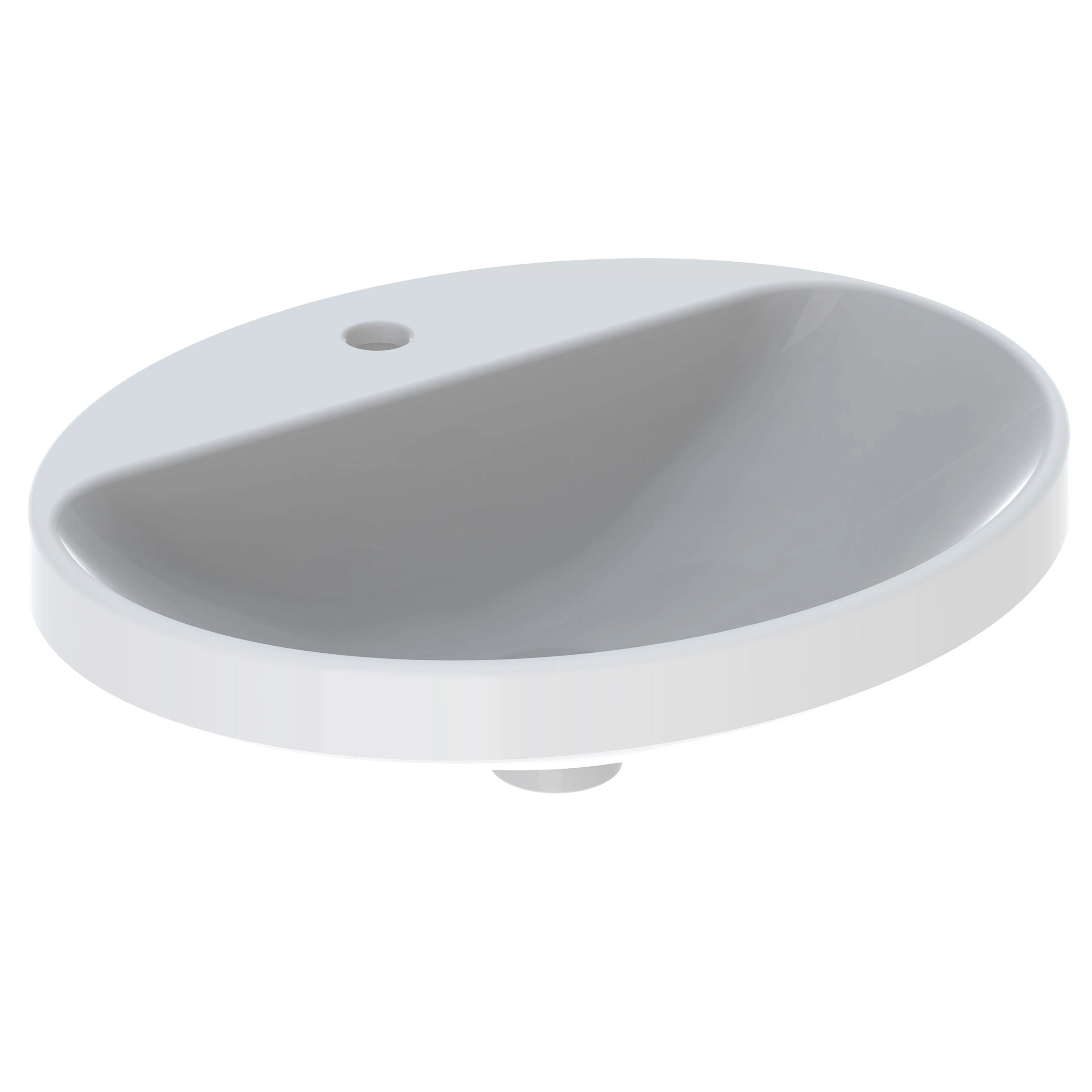 Tvättställ Geberit Variform 550 mm Infälld Ovalt Kanthylla Utan Bräddavlopp
