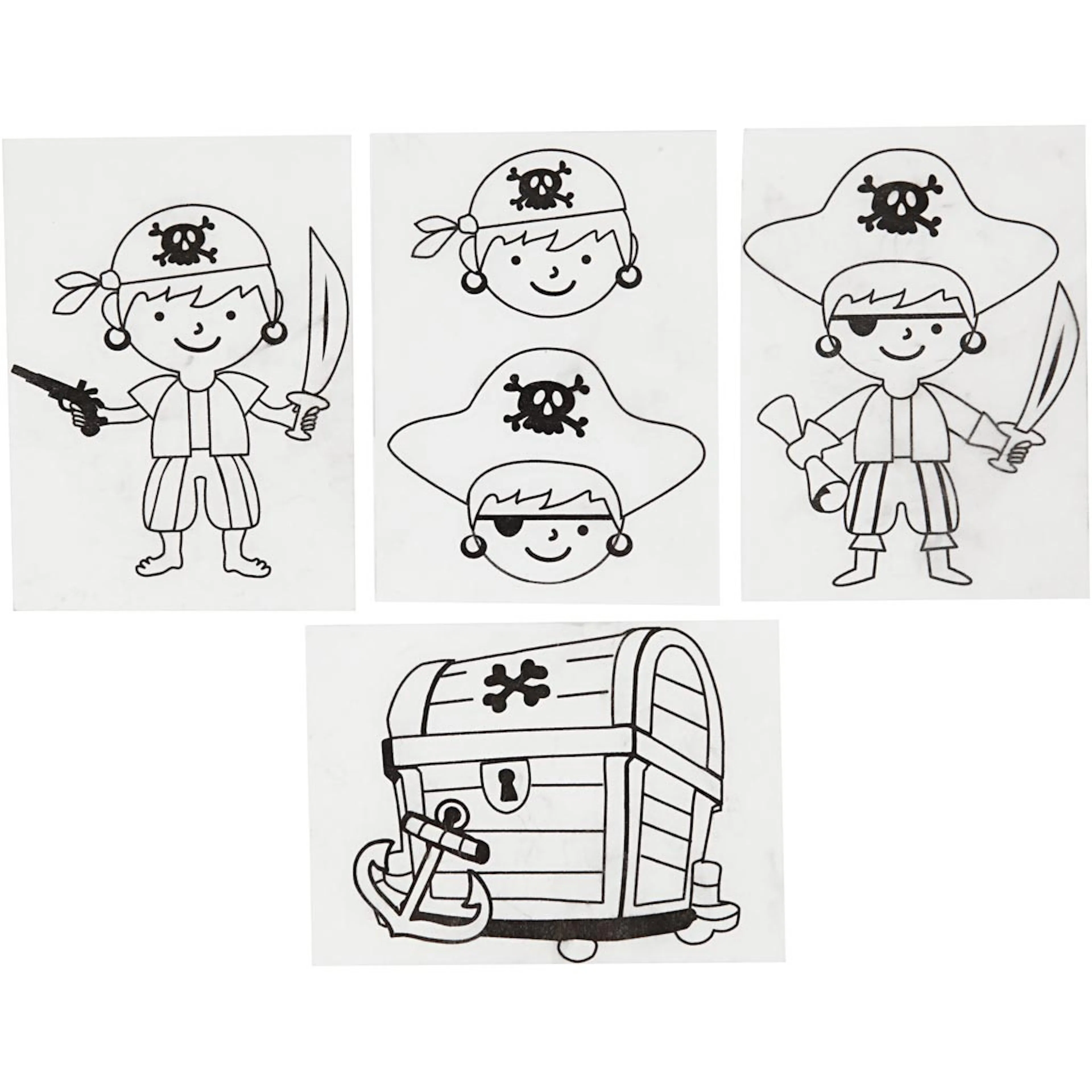Krympeplast Creativ Company Piratmotiv 10,5x14,5 cm 4 ark/1 Pk