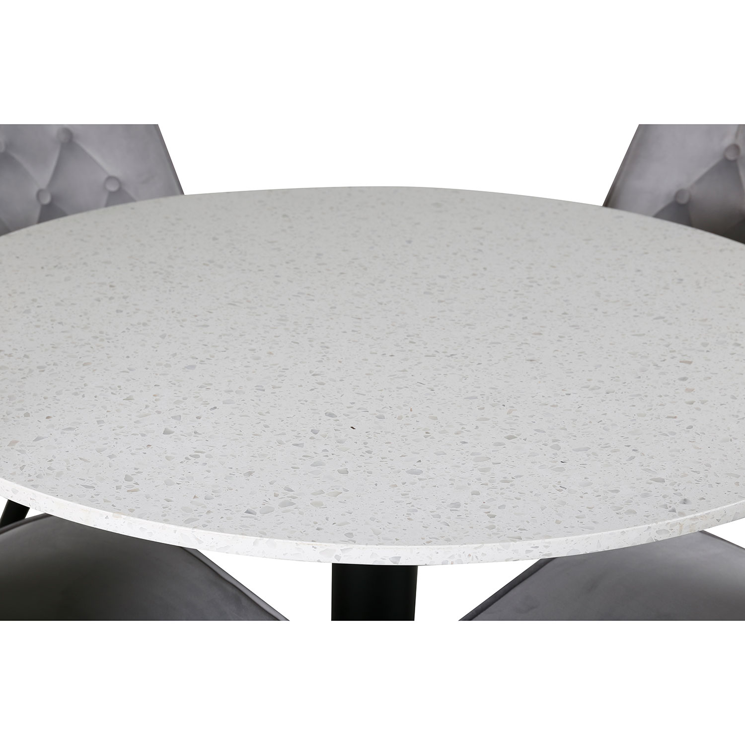 Spisegruppe Venture Home Razzia med 4 Velvet Deluxe Stoler