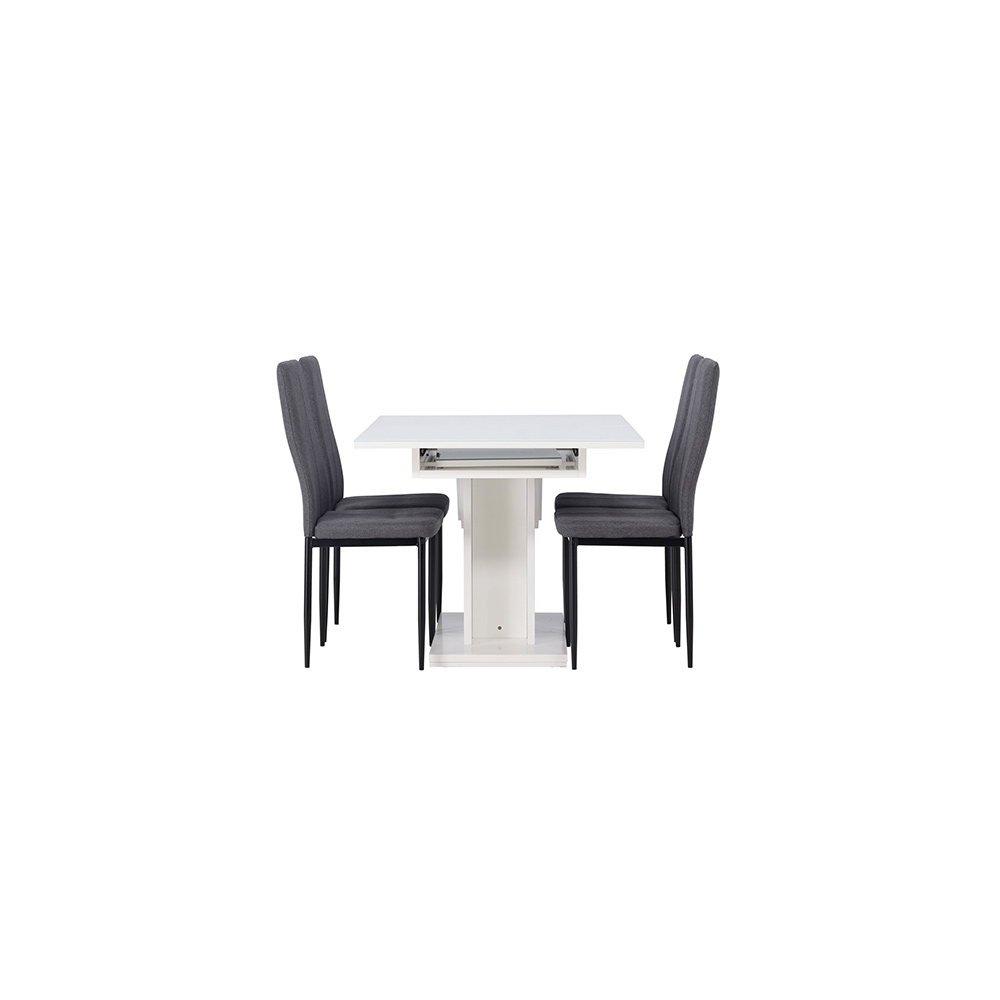 Spisegruppe Venture Home Pluto med 4 Petra Stoler