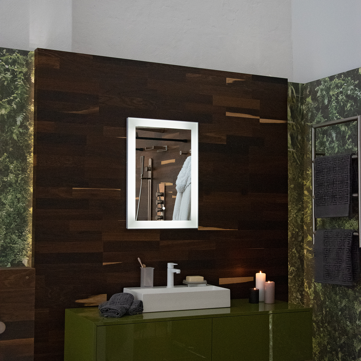 Speil LH Modern med LED Belysning